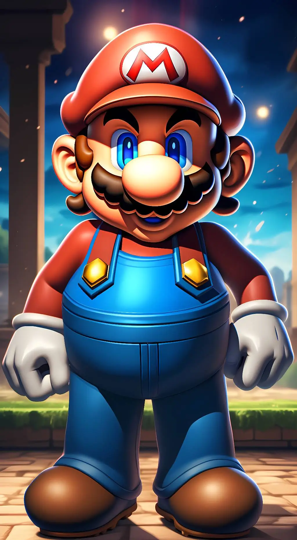 ai character: mario (smg4) .  background