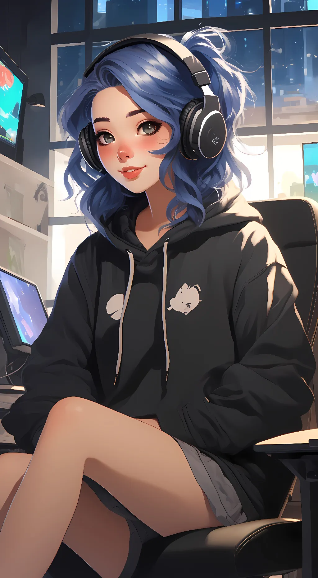 ai character: Ashley  background