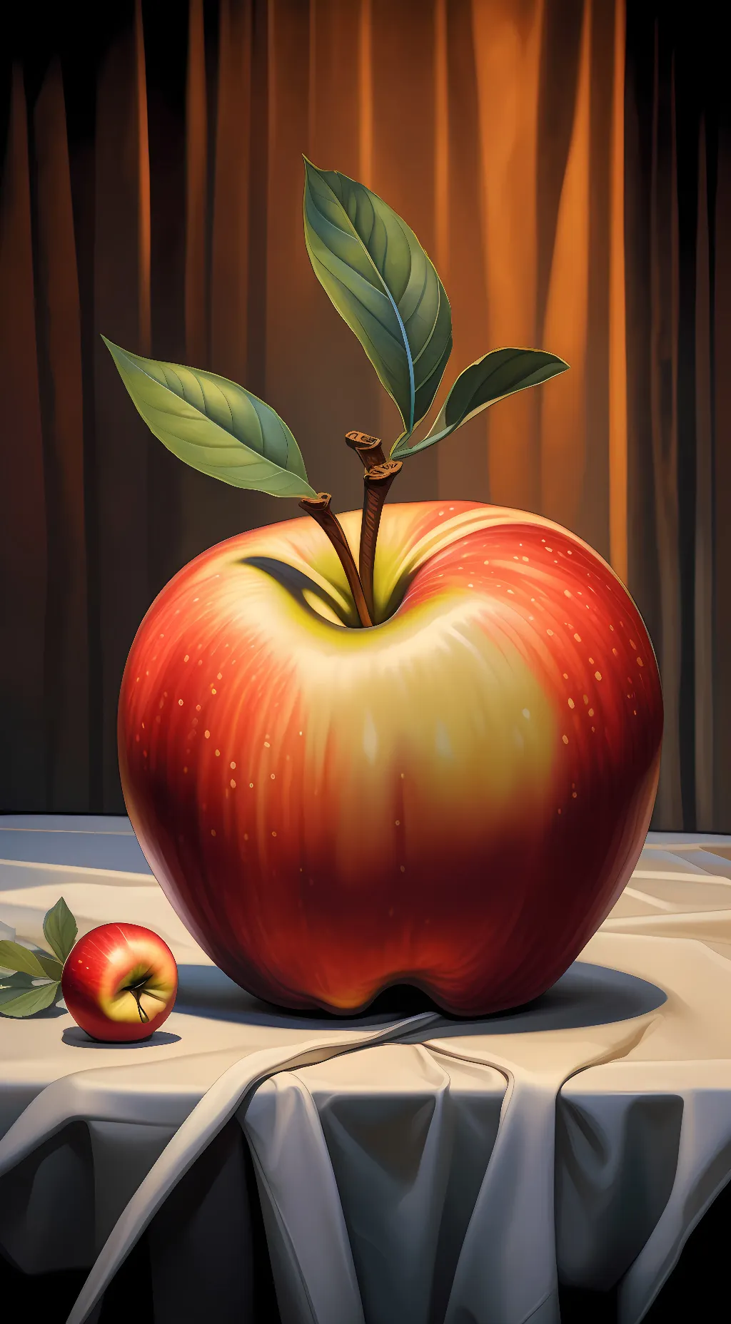 ai character: apple background