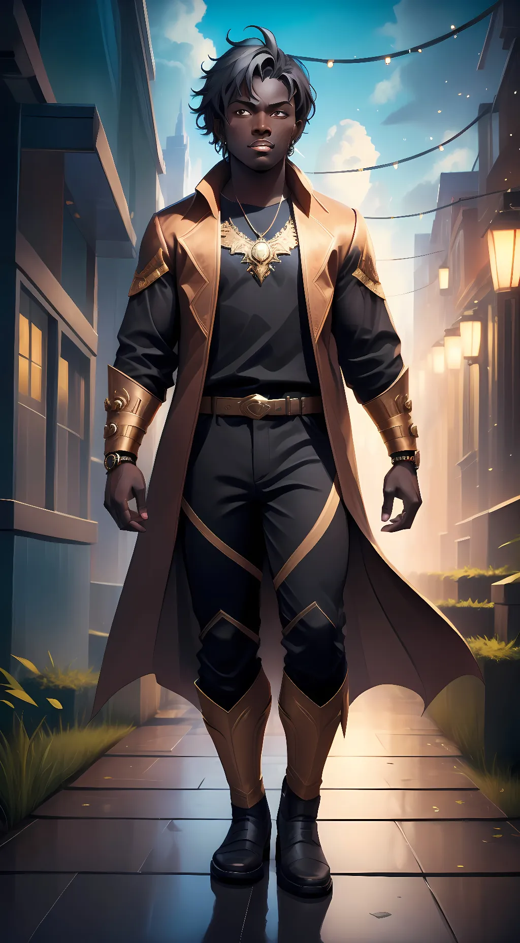 ai character: Radio man  background