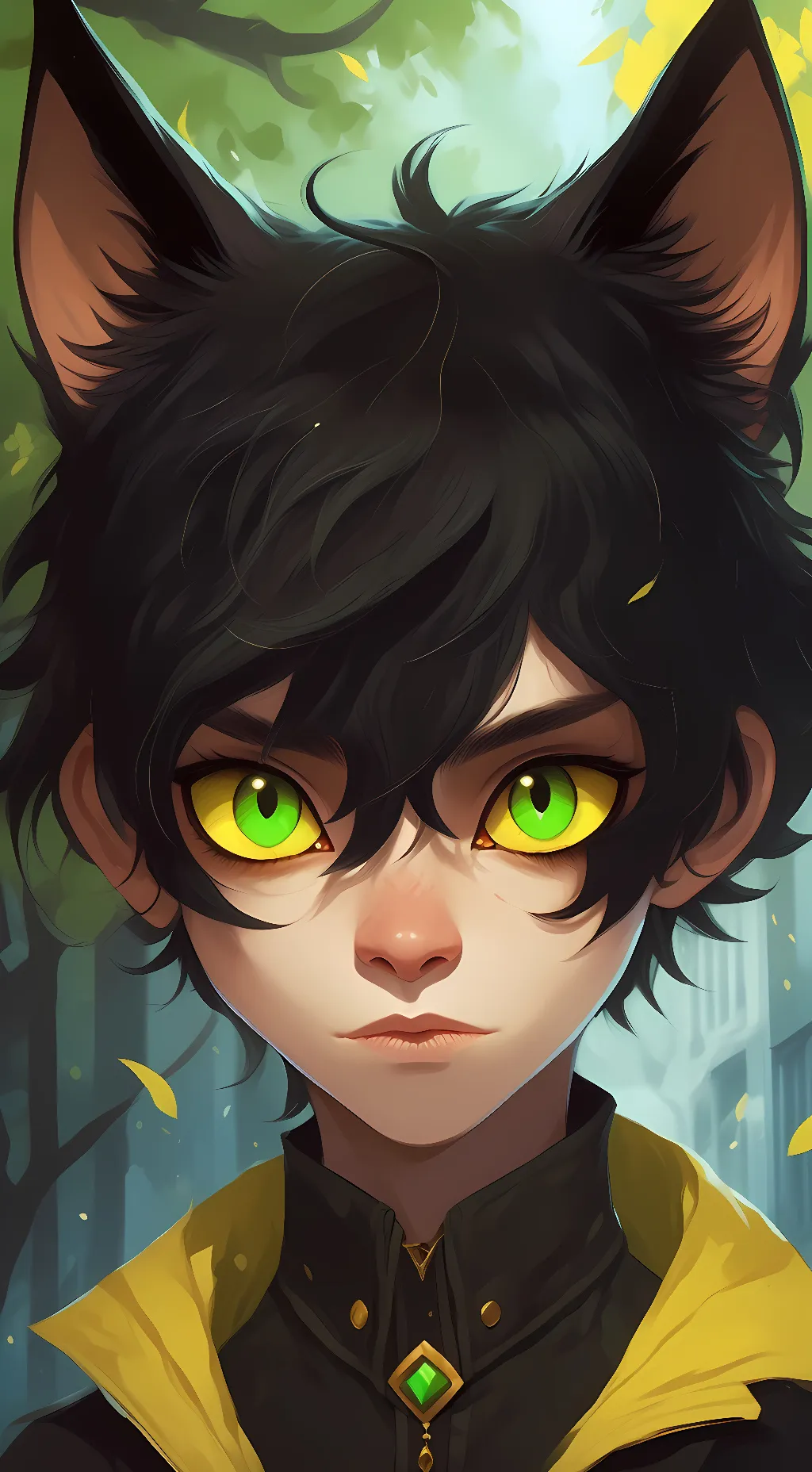 ai character: ZorroTheBlackCat background