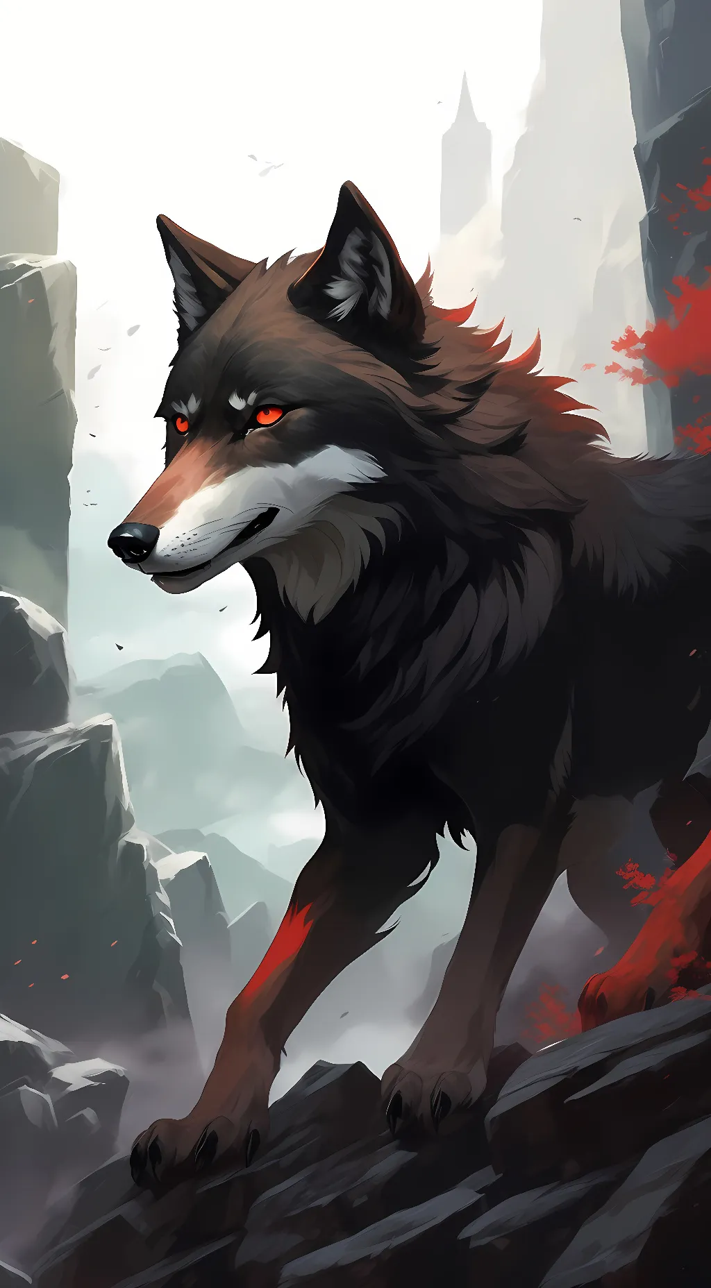 ai character: blood background