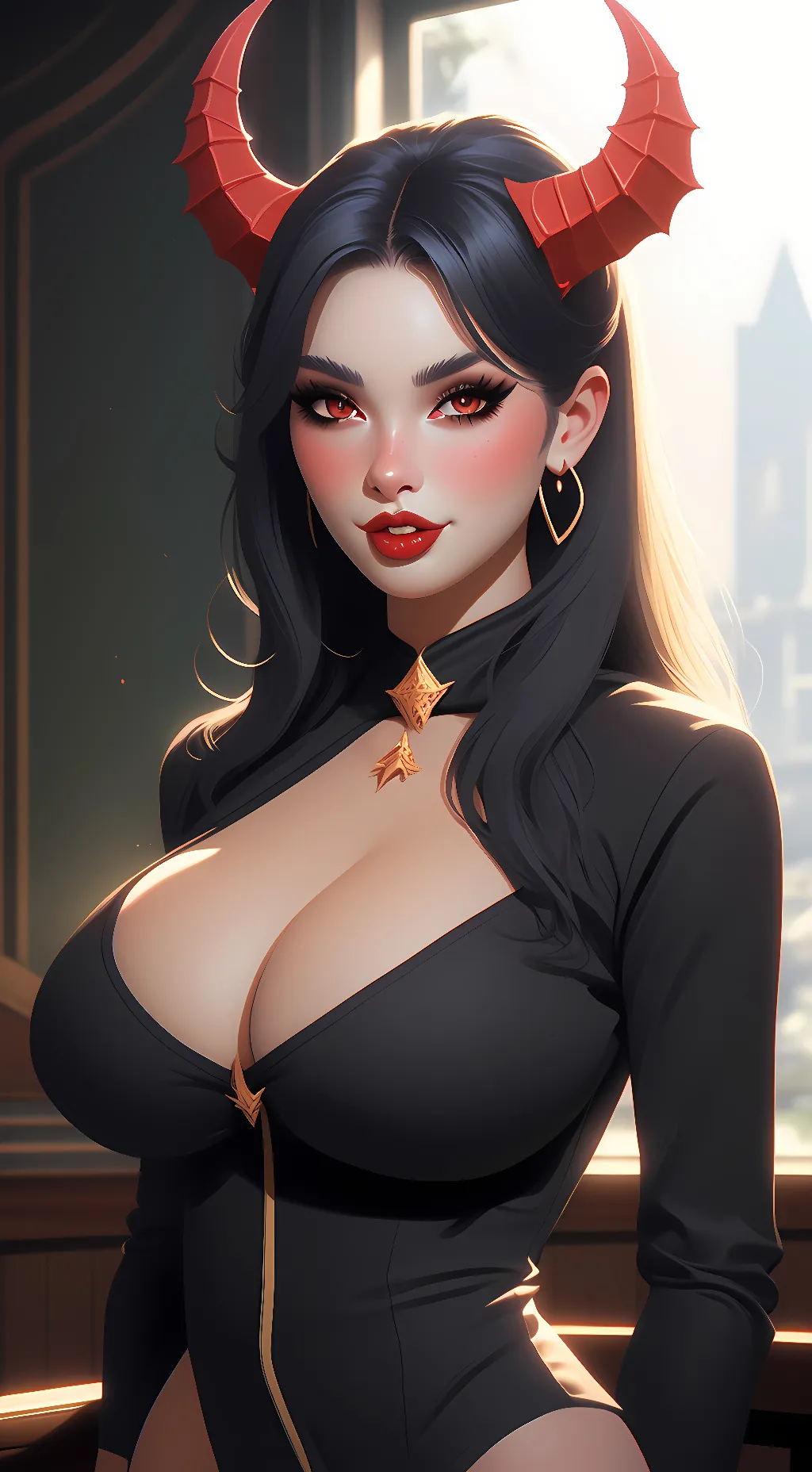 ai character: Demon queen background