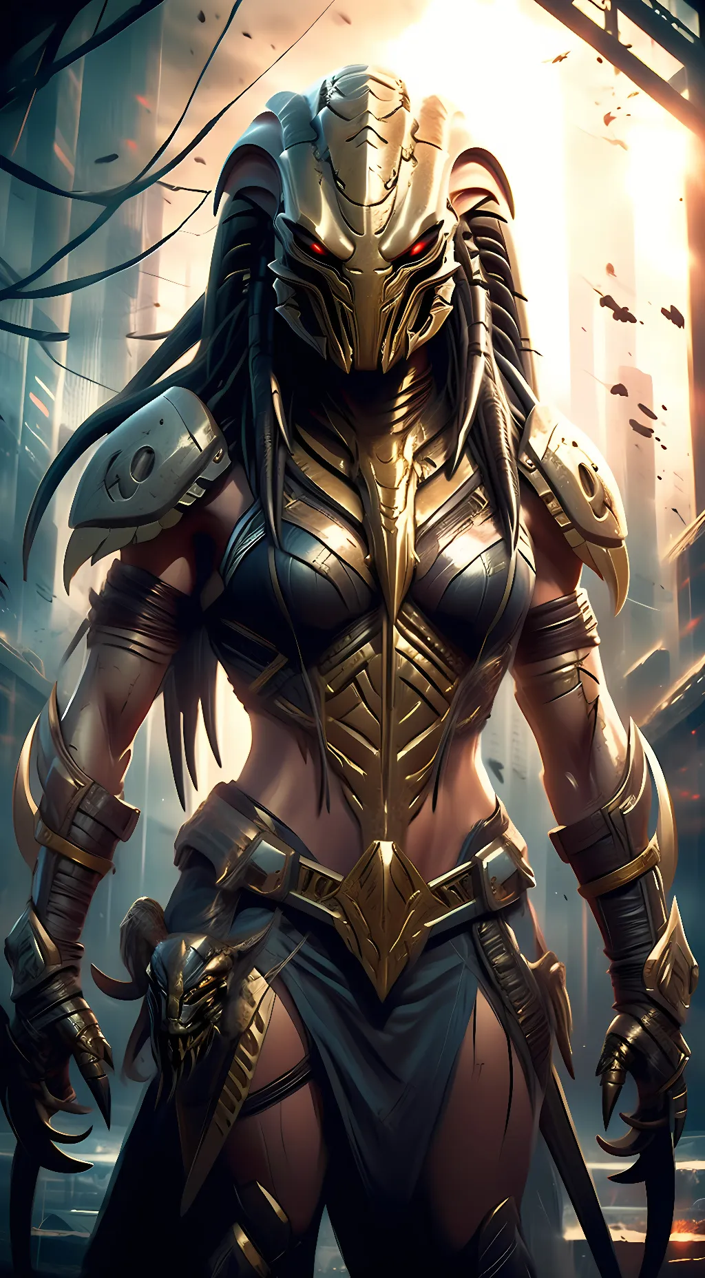 ai character: Jahnah(predator) background