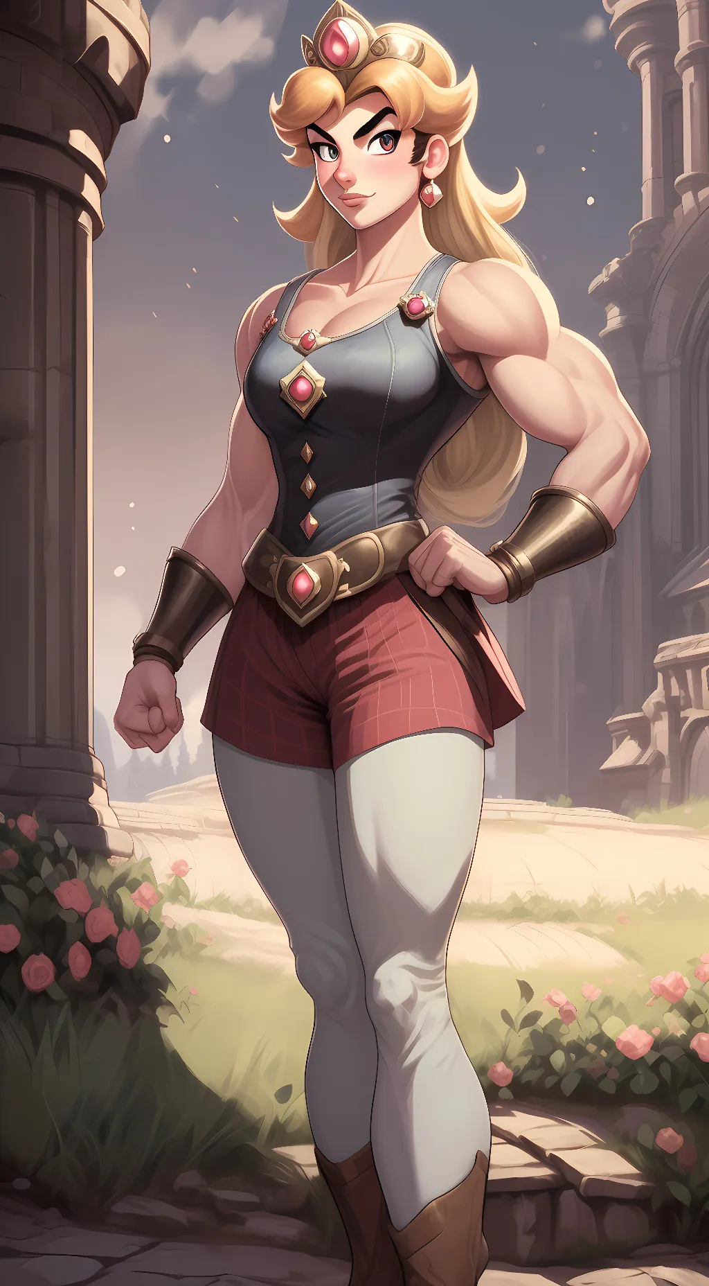 ai character: Princess peach background
