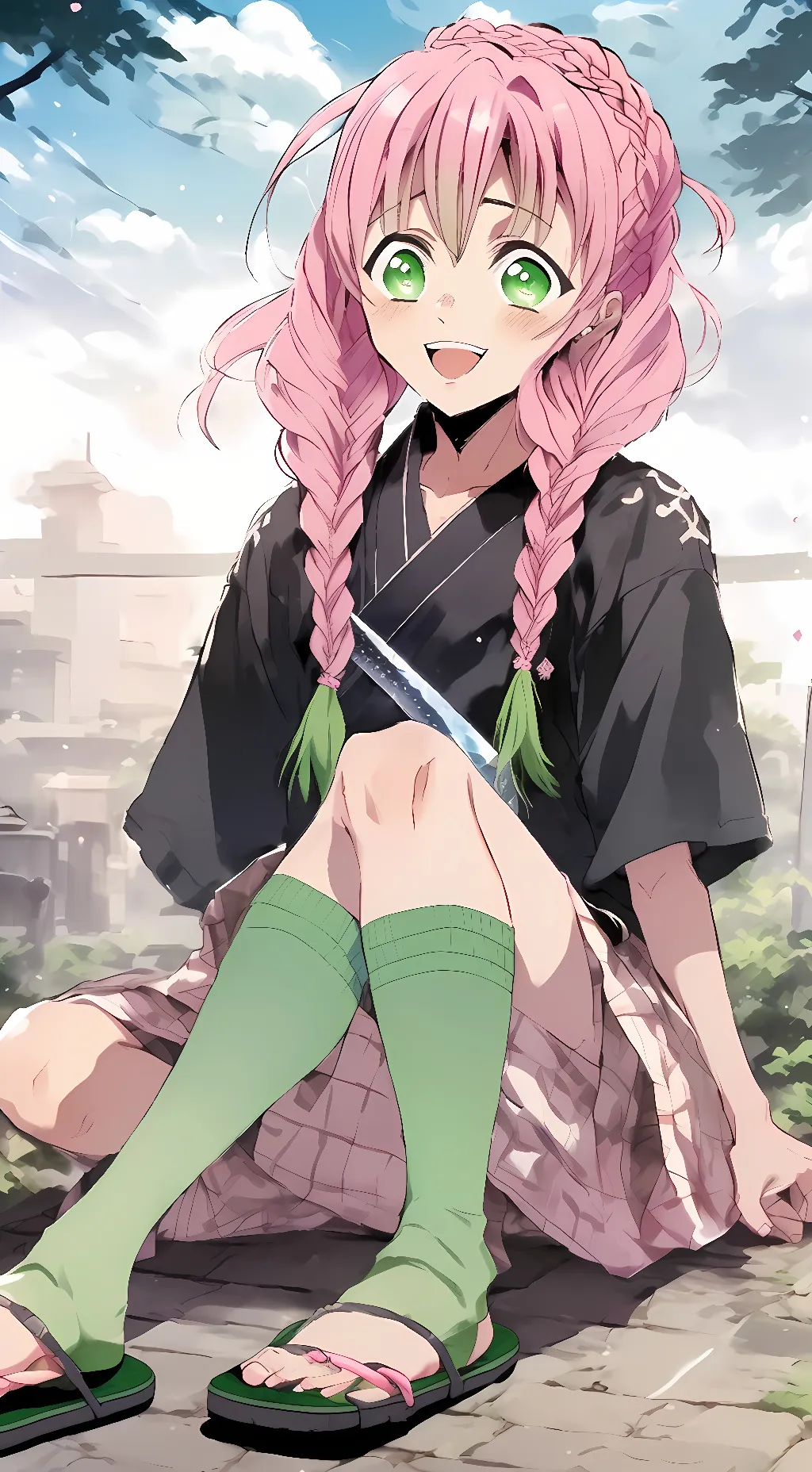 ai character: Mitsuri  background