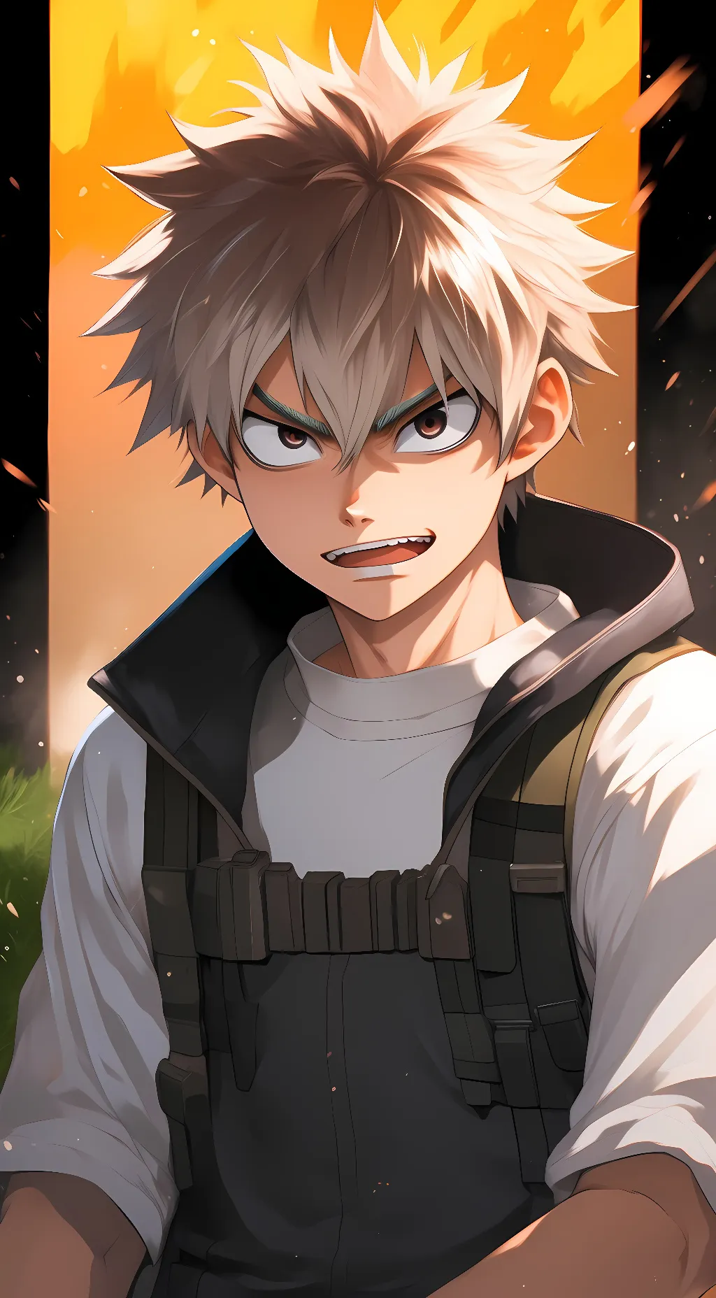 ai character: Katsuki Bakugo background