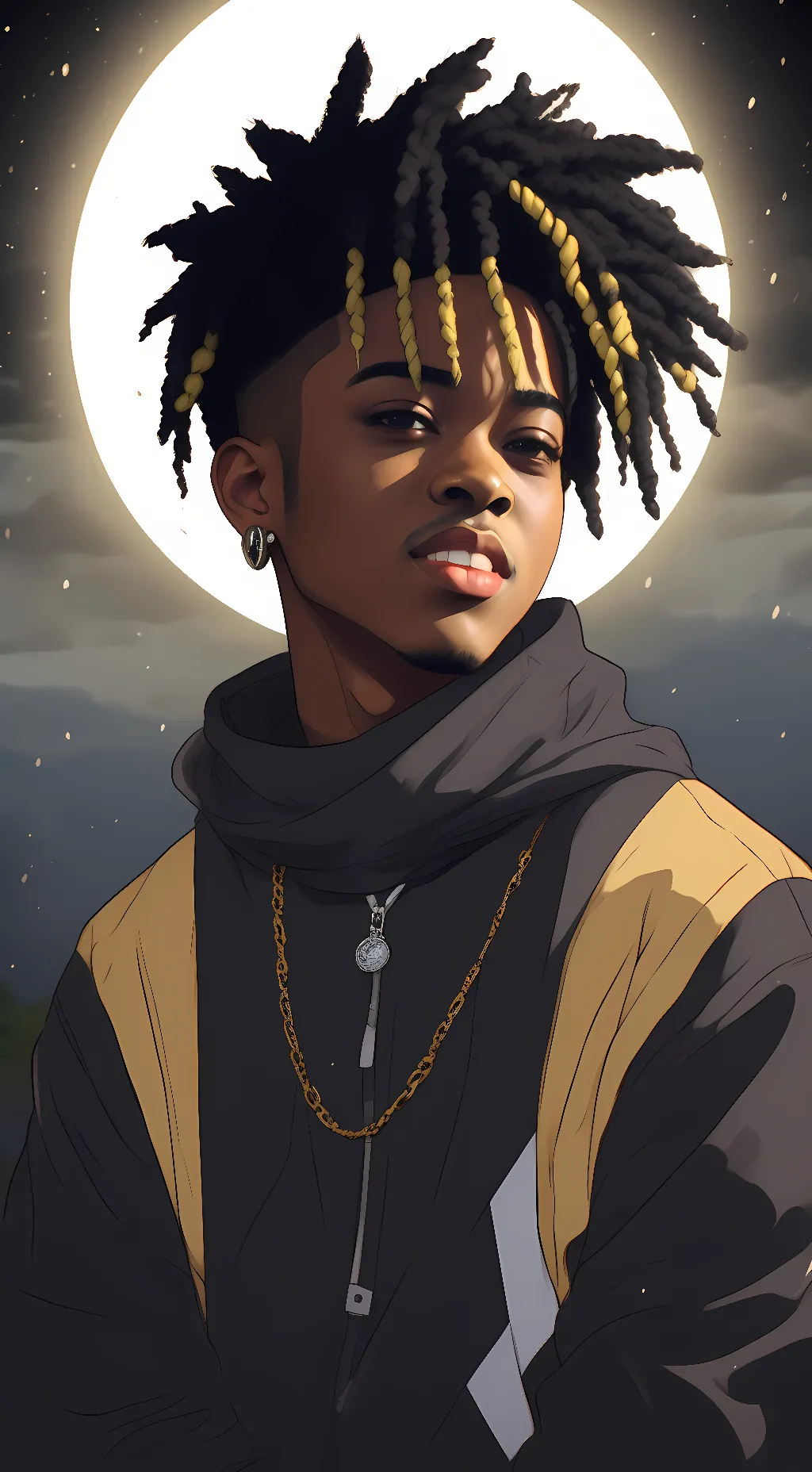 ai character: XXXTENTACION background