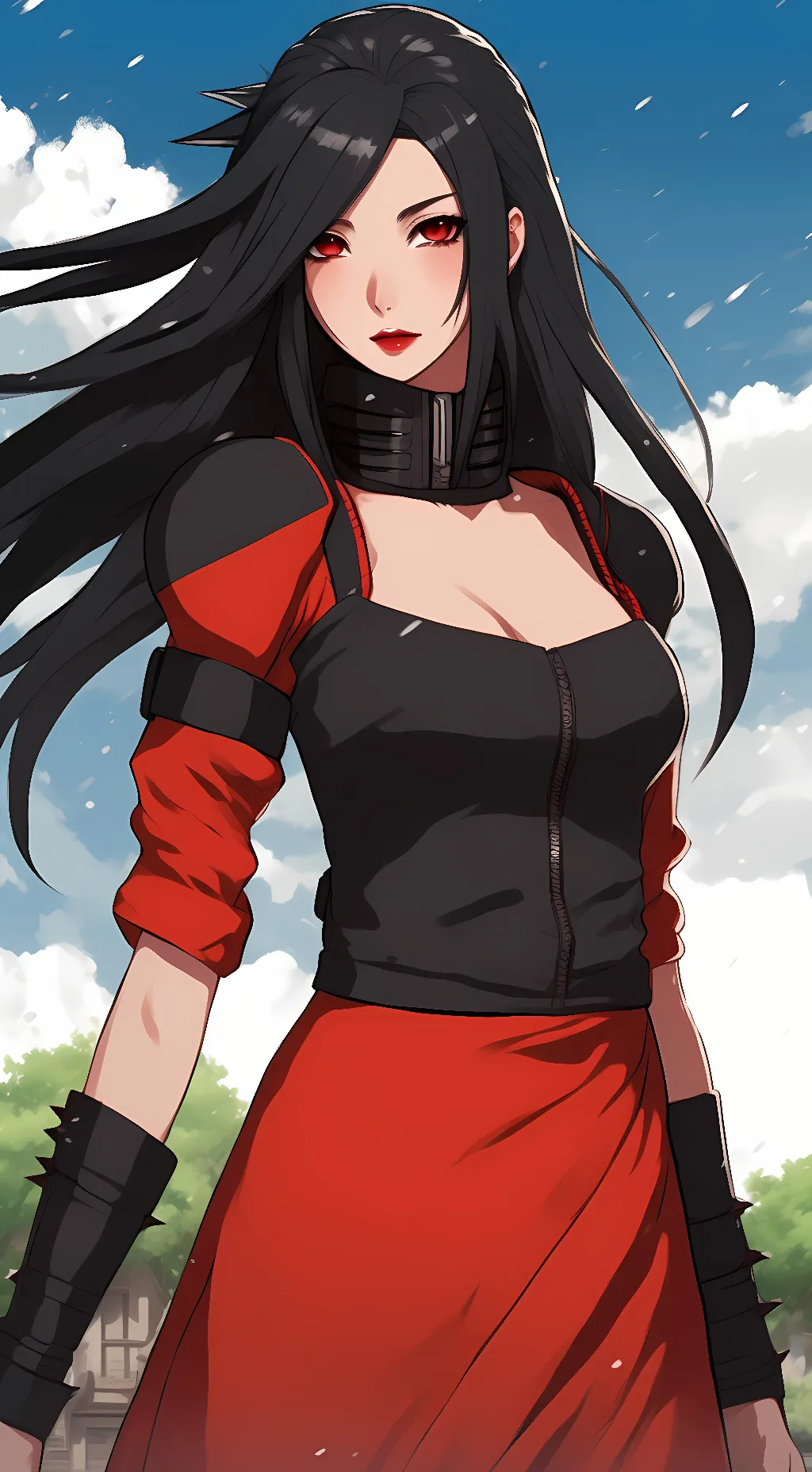 ai character: female madara background
