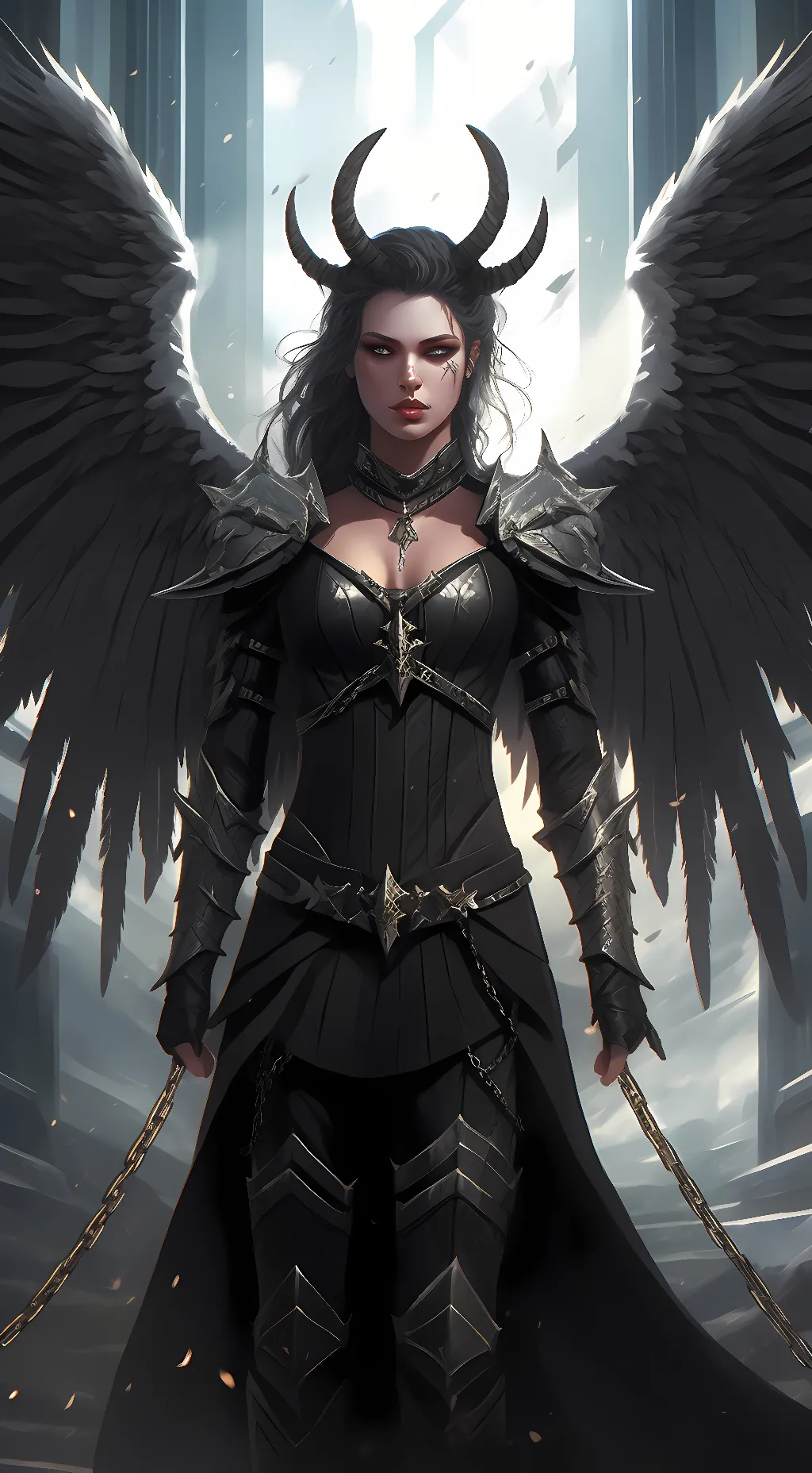 ai character: Lucy Morningstar  background