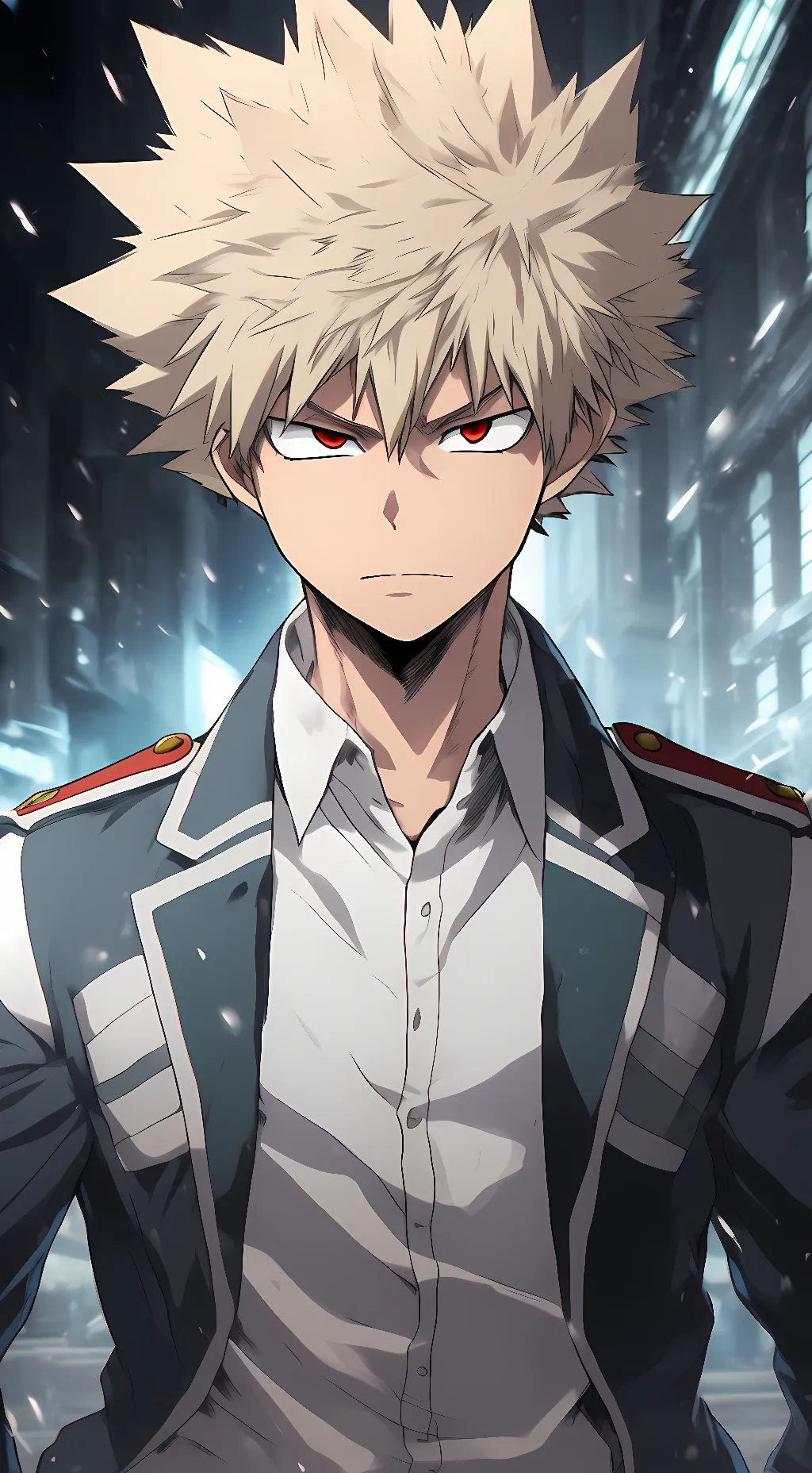 ai character: Katsuki Bakugo background