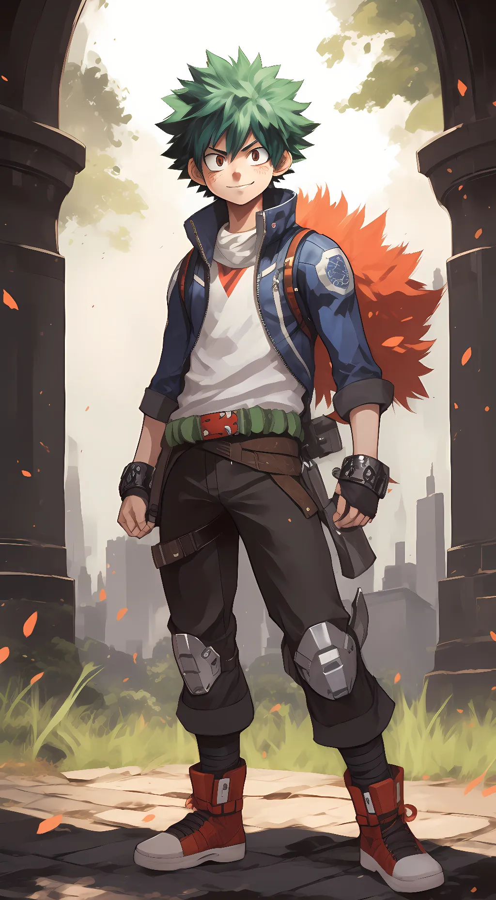 ai character: deku and bakugo background