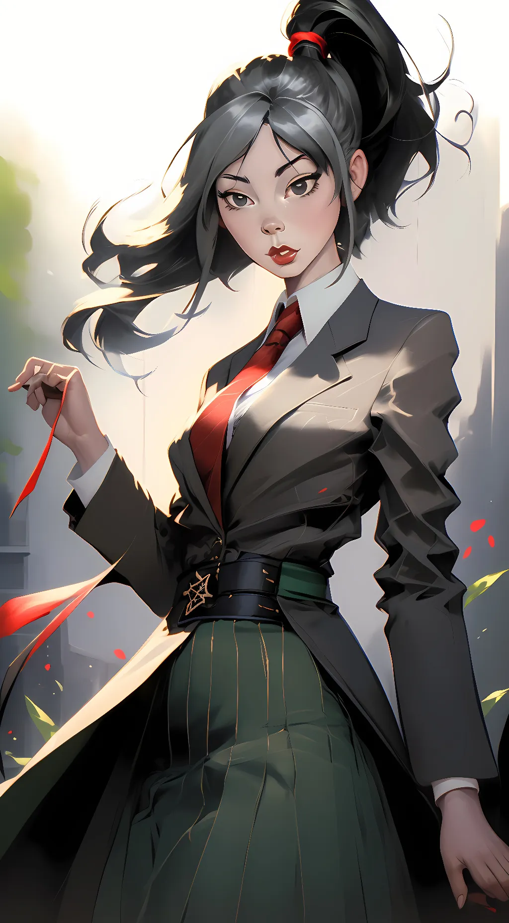ai character: Momo yaoyorozu background