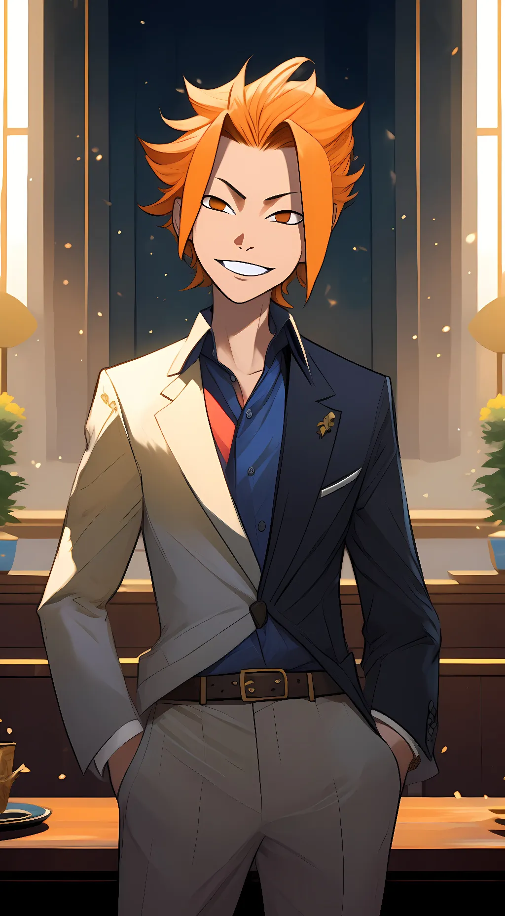 ai character: Kaminari Denki background