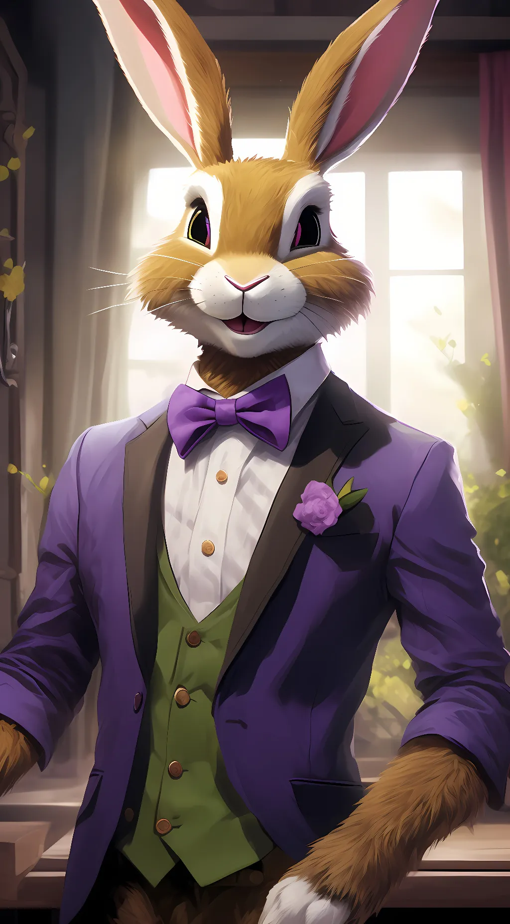 ai character: spring bonnie background