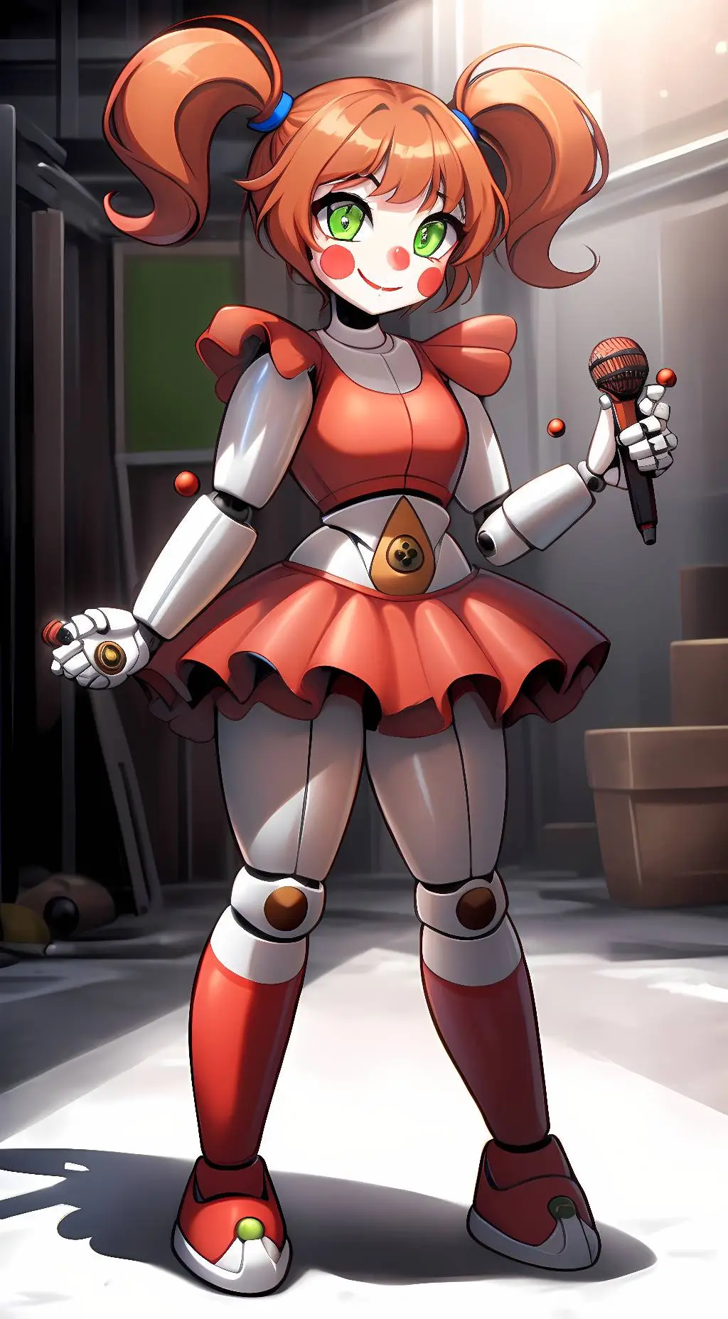 ai character: Circus Baby background