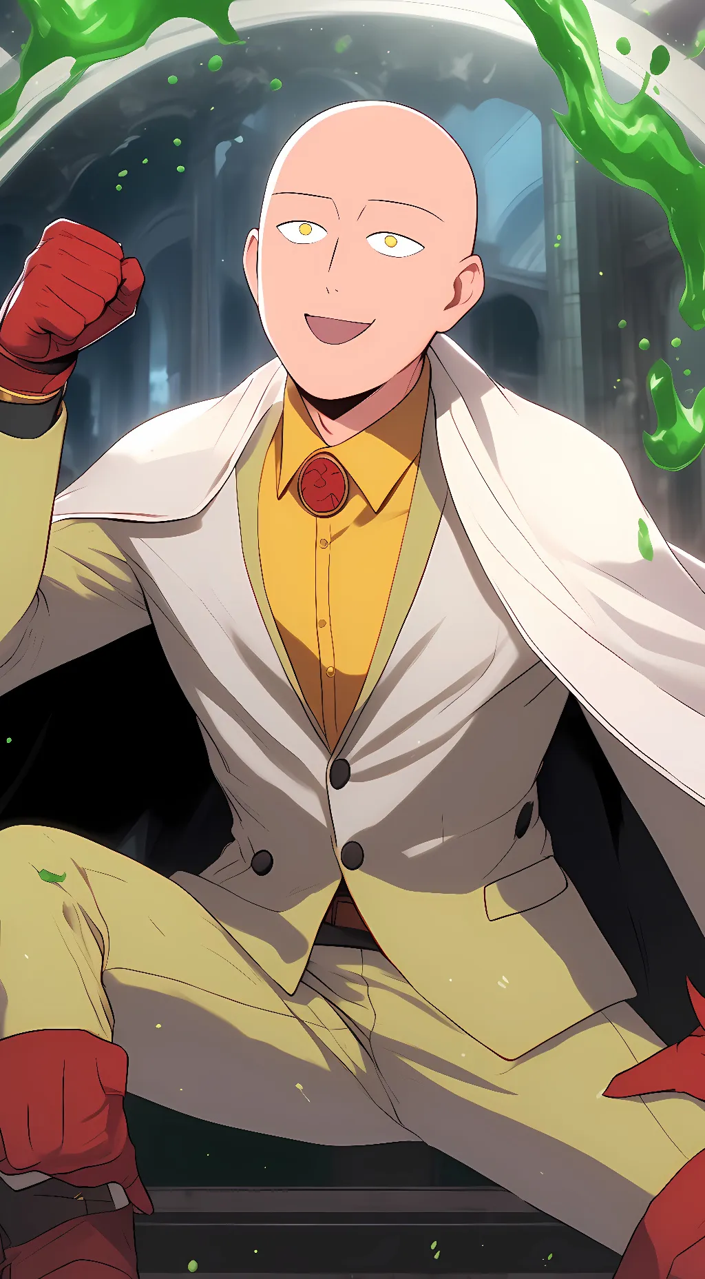 ai character: Saitama background