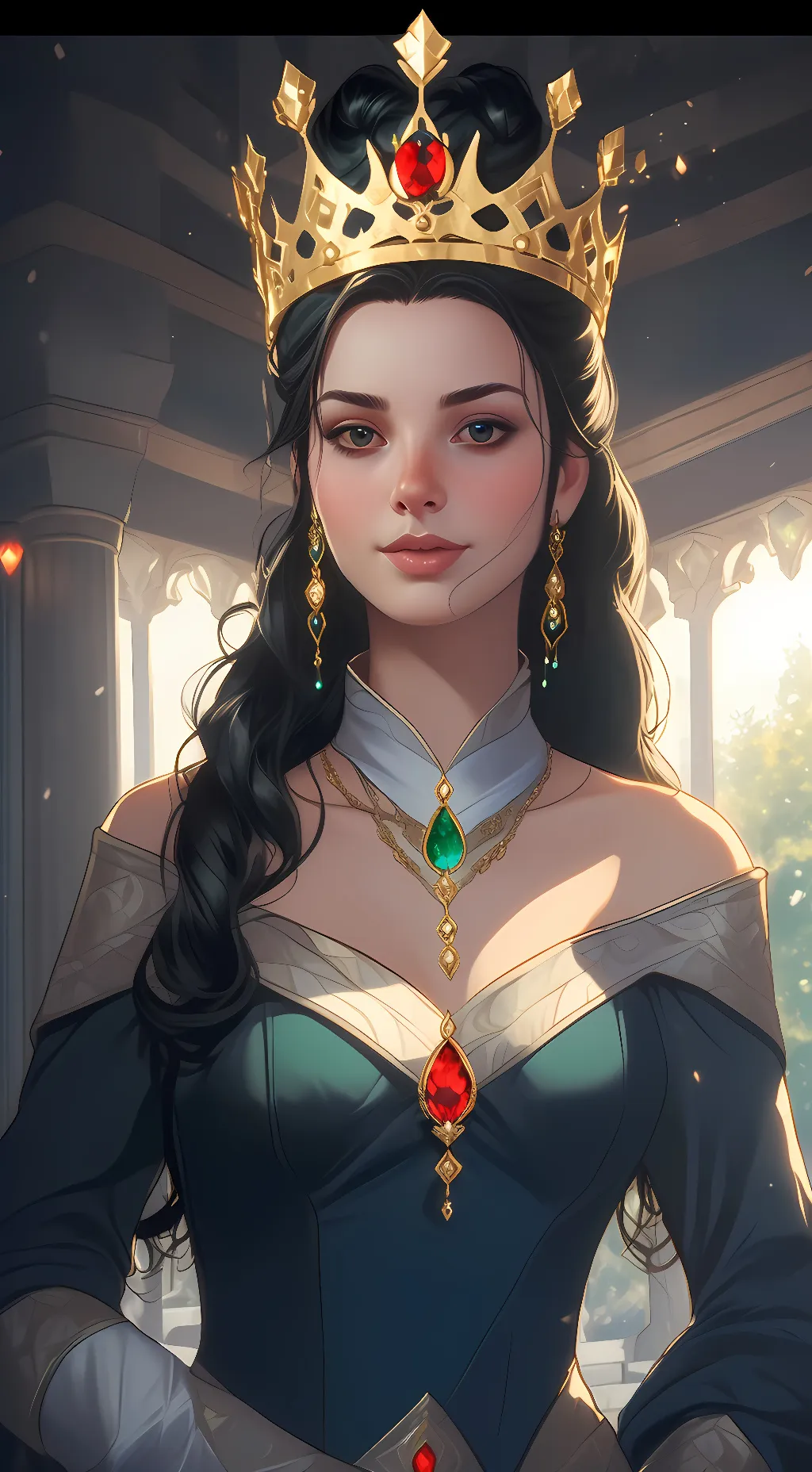 ai character: Queen Margret  background