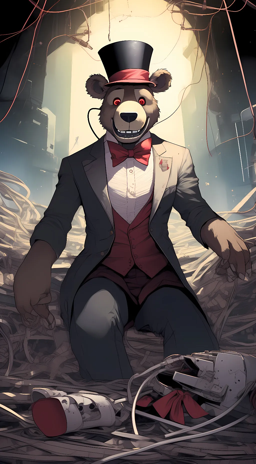 ai character: Creation FNAF background