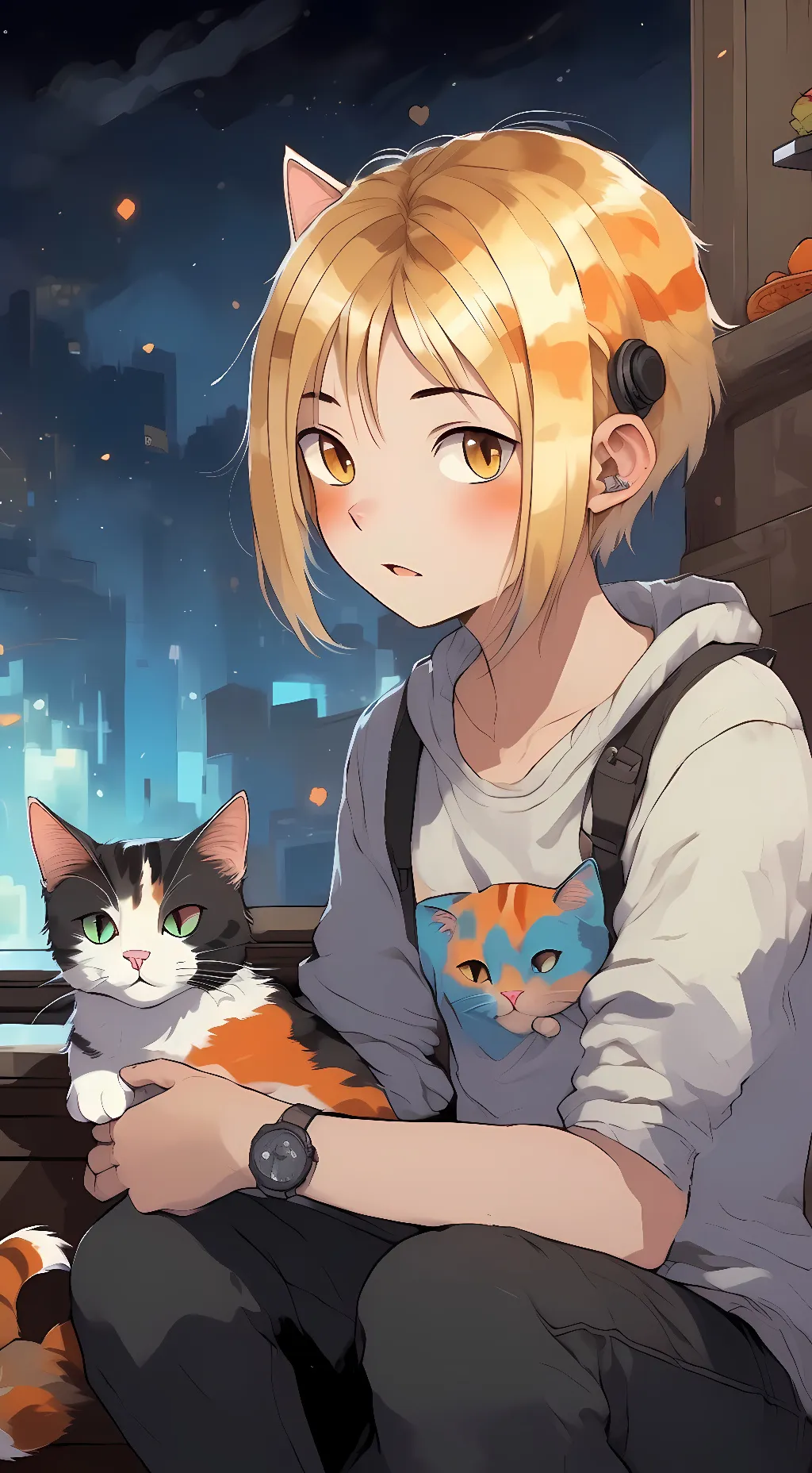 ai character: Kenma Kozume  background