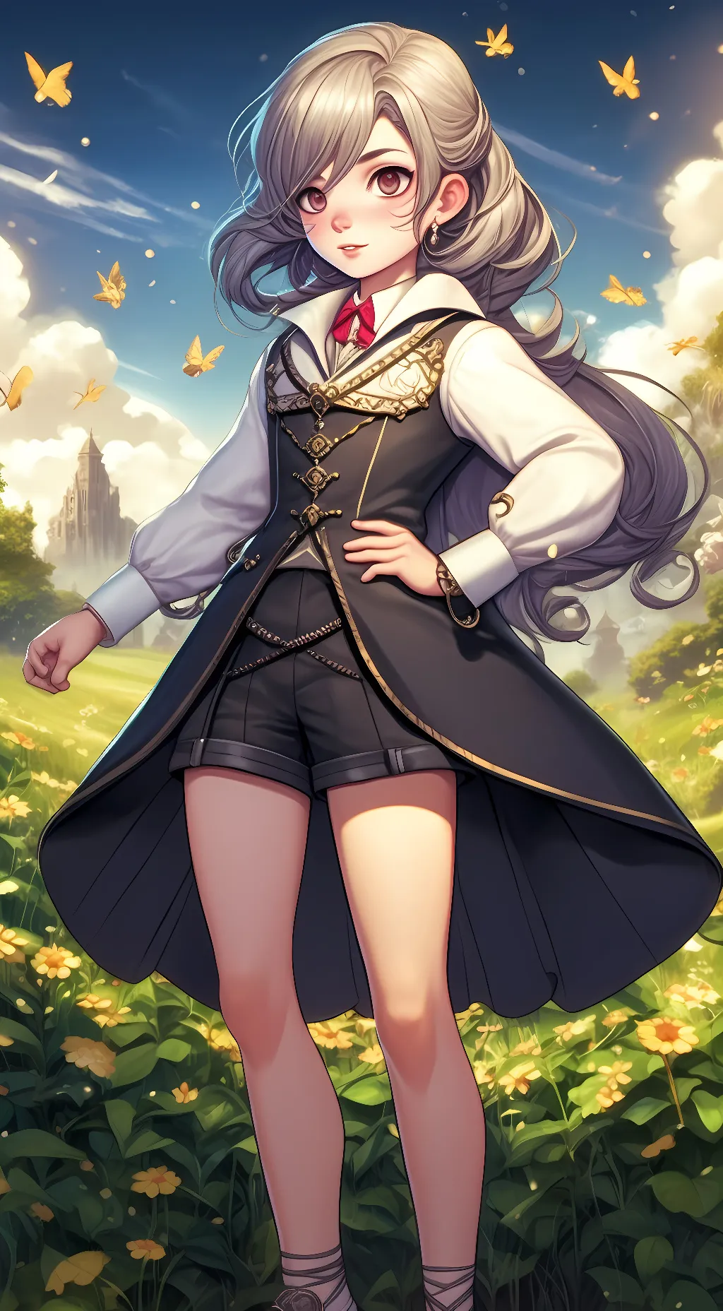 ai character: crystal background