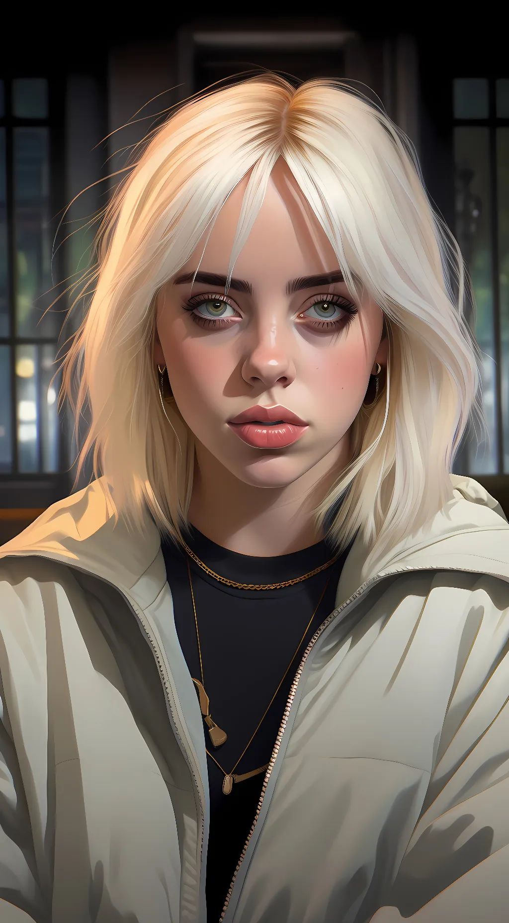 ai character: Billie Eilish background
