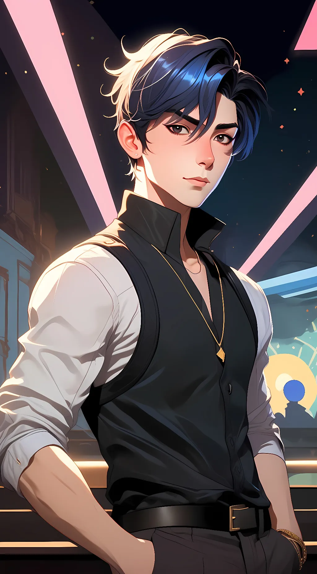 ai character: Takashi Shirogane  background