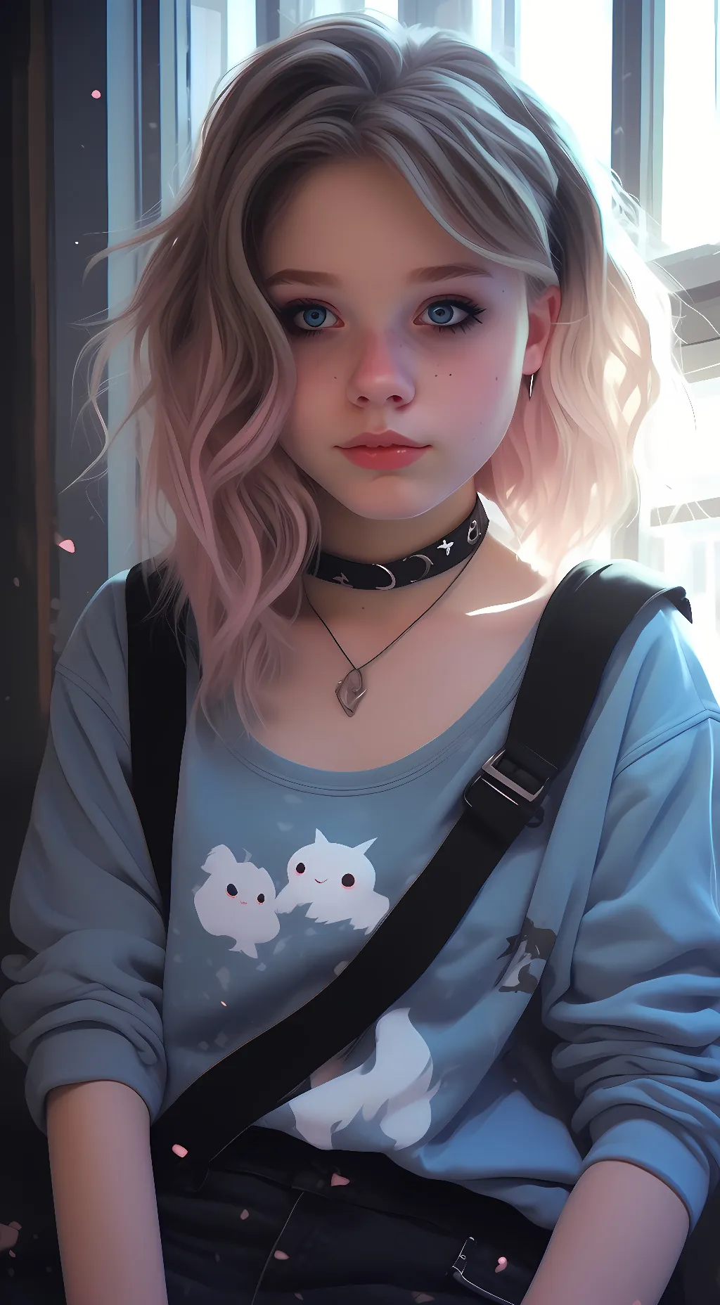 ai character: Bubble background