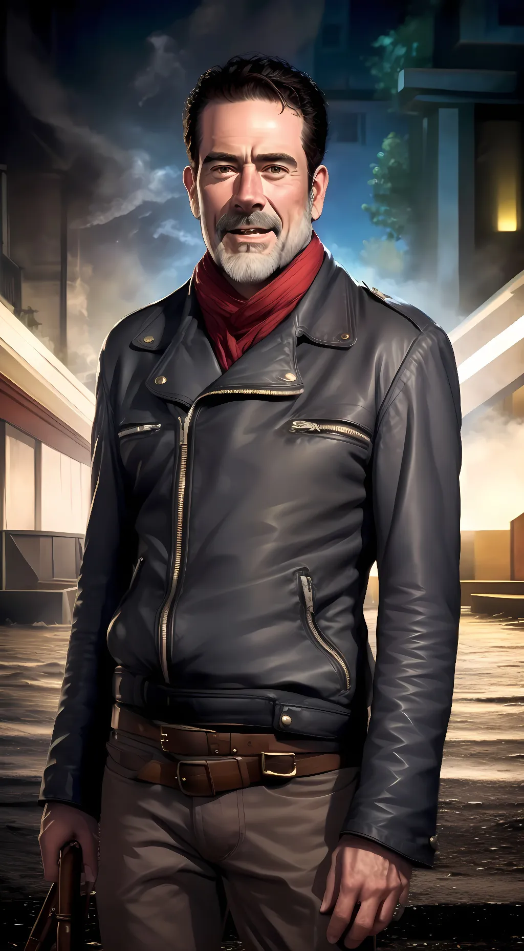 ai character: Negan Smith  background