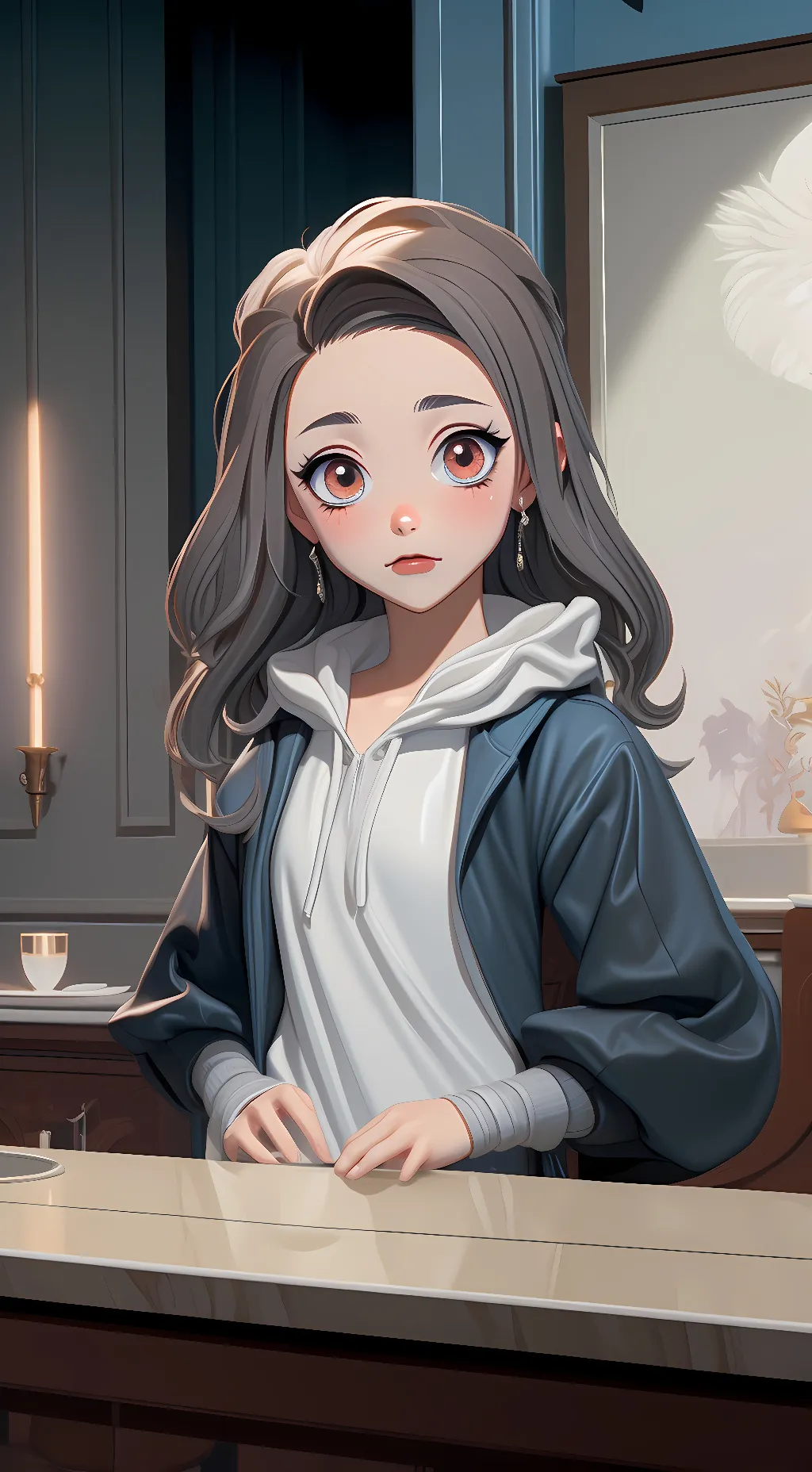 ai character: Nezuko (human) background