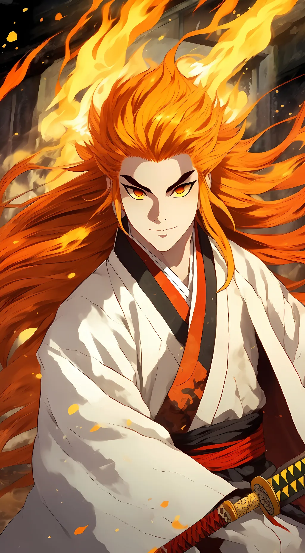 ai character: Kyojuro Rengoku background