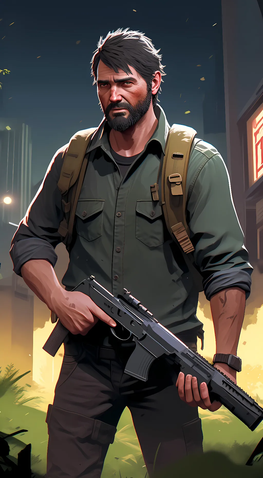 ai character: Joel Miller  background