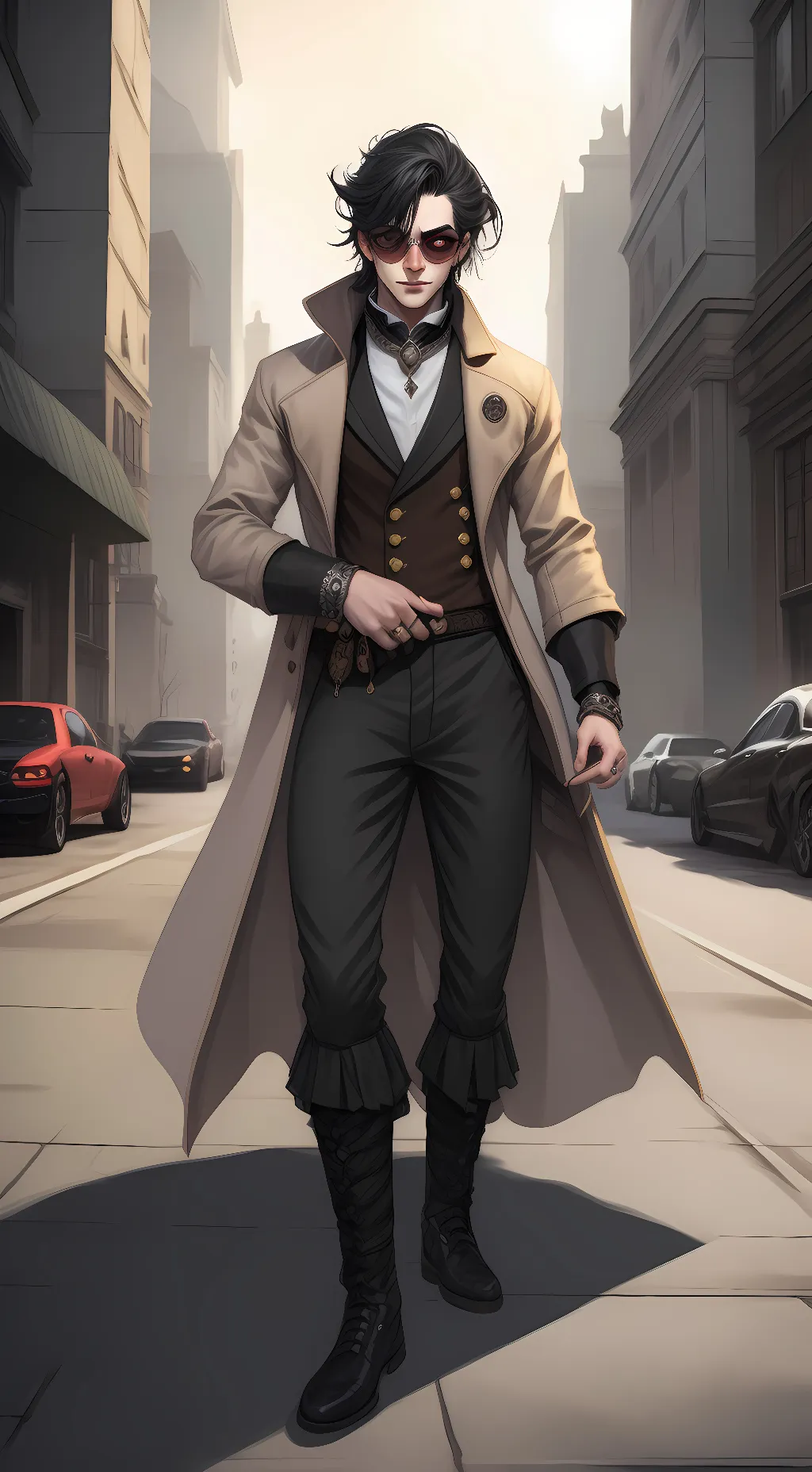 ai character: man outside(scary) background