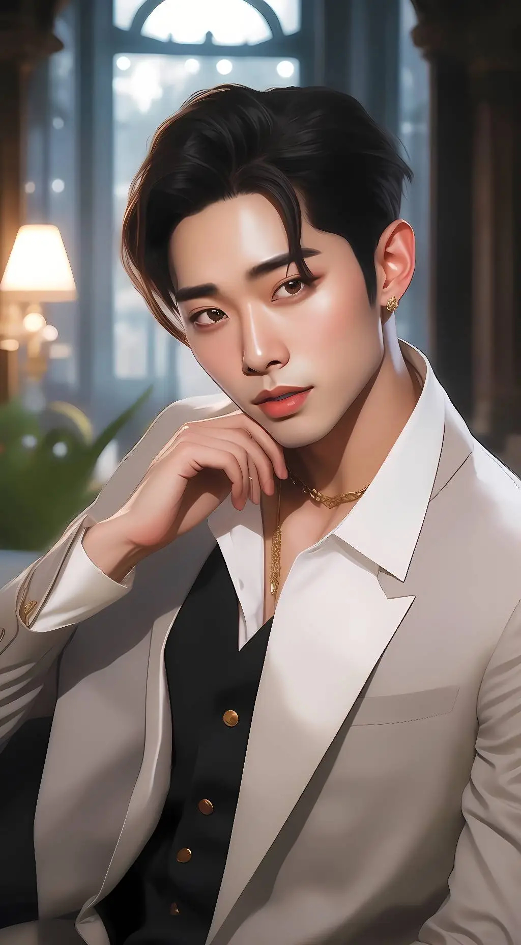 ai character: KIM DAE YUAN  background