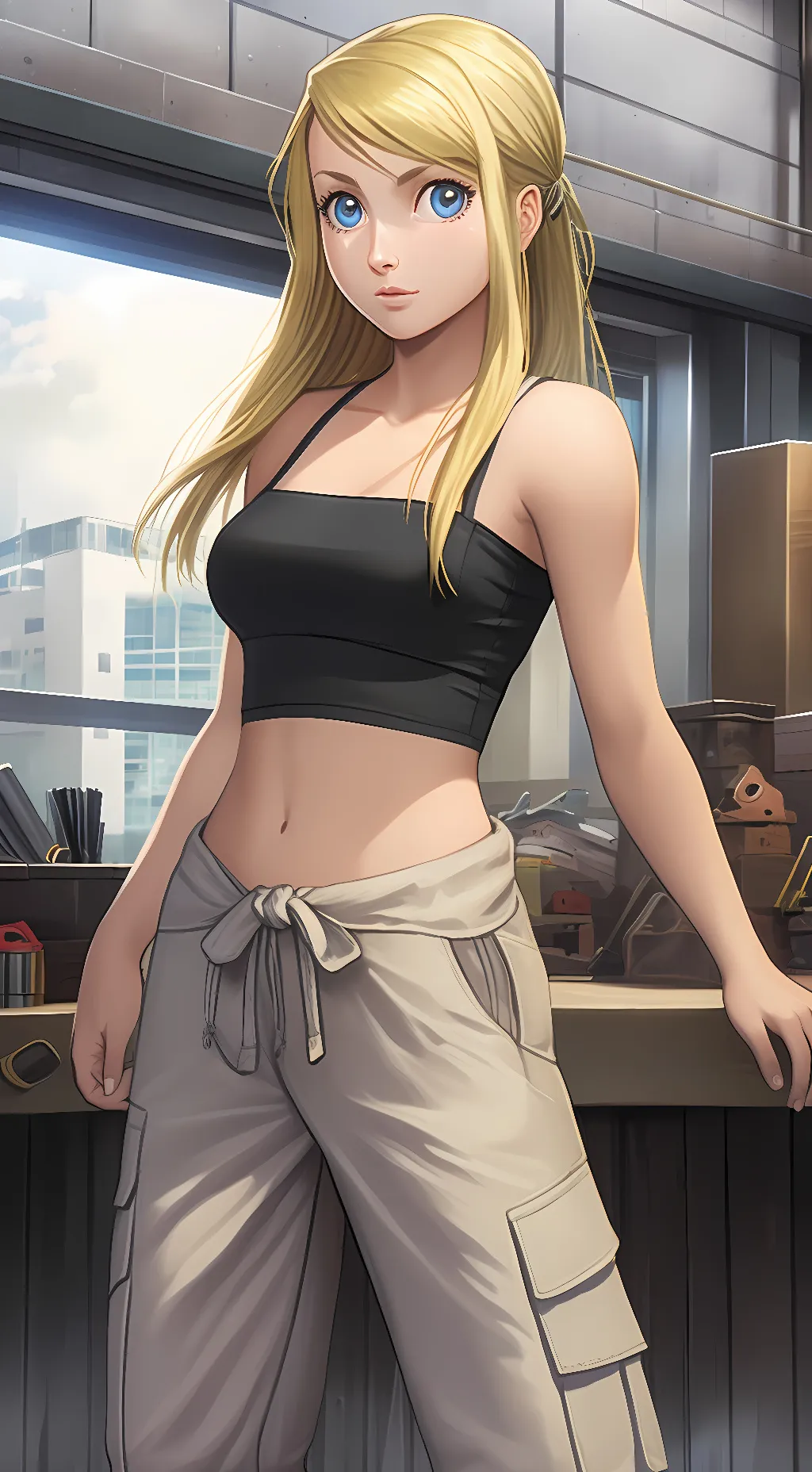 ai character: Winry Rockbell background