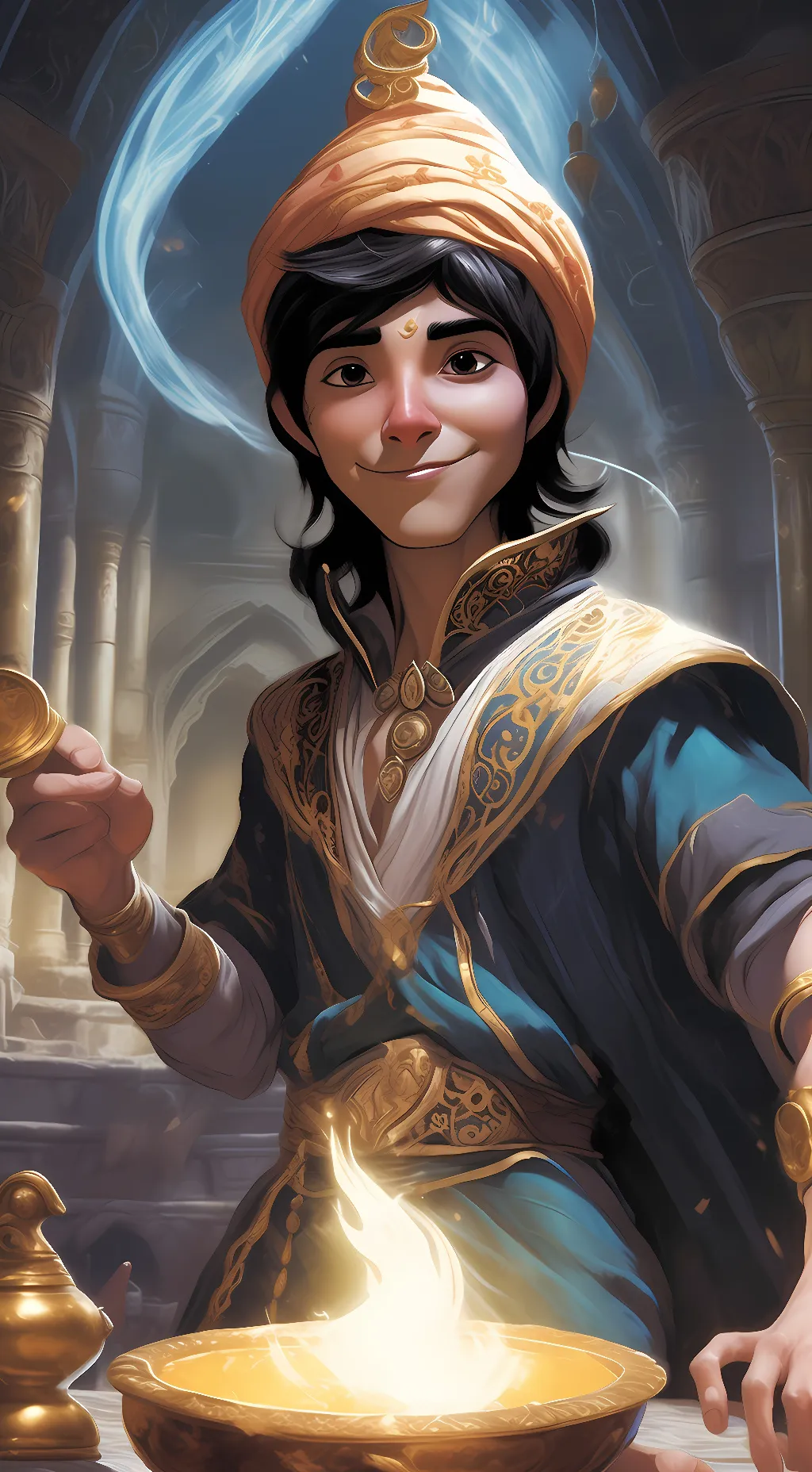 ai character: Aladdin background