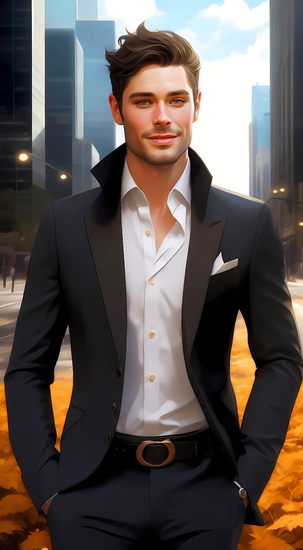 ai character: Zac Efron background