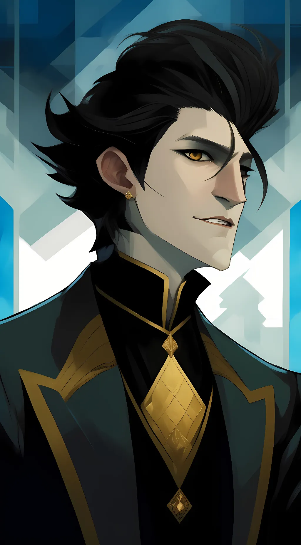 ai character: Pitch Black background