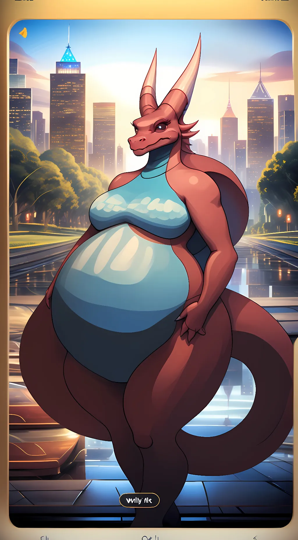 ai character: dragoness vore  background
