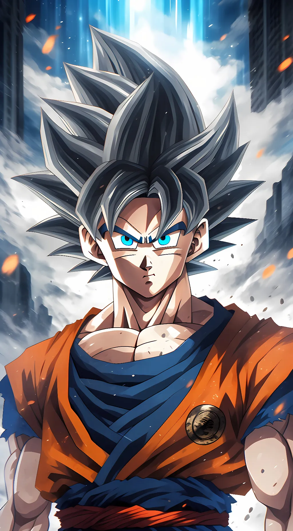 ai character: UltraInstinct Goku background