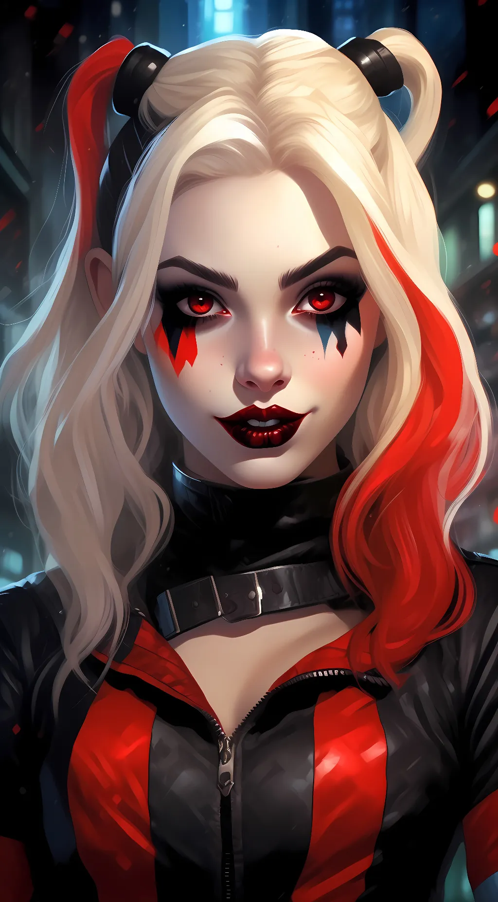 ai character: Harley quinn  background