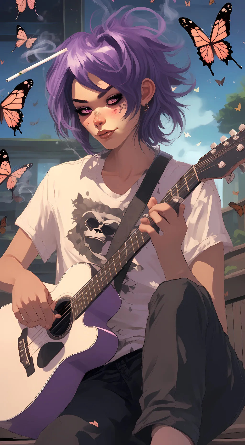 ai character: Charley Kuroda background