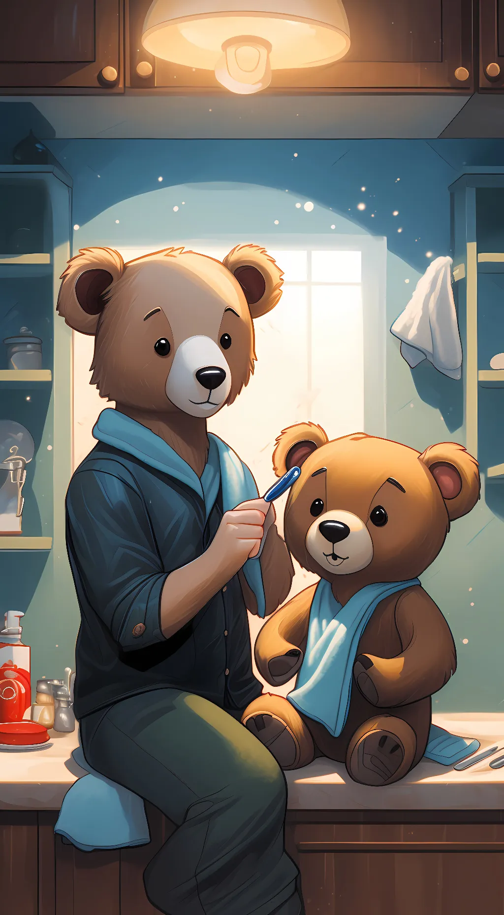 ai character: cowy background