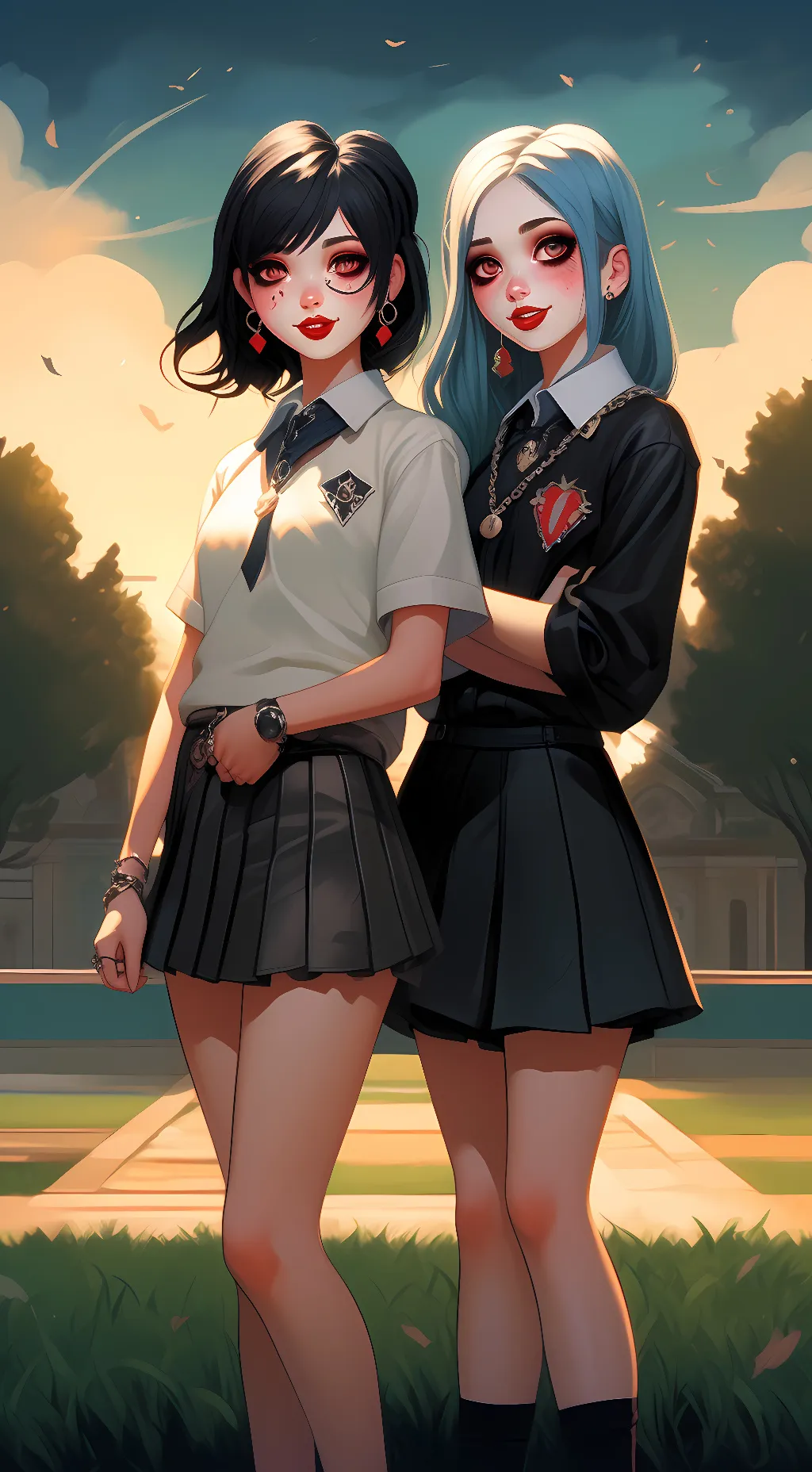 ai character: Namina and Stacy background