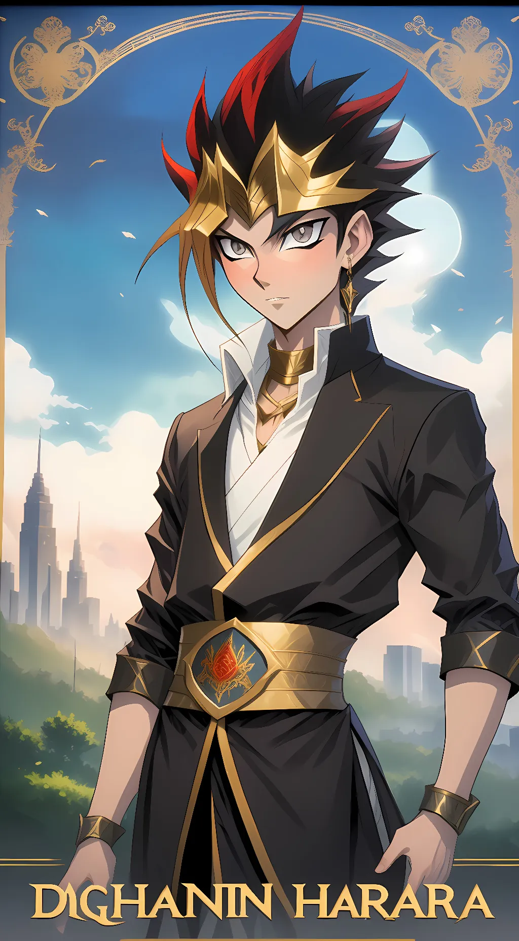 ai character: Pharaoh Atem  background