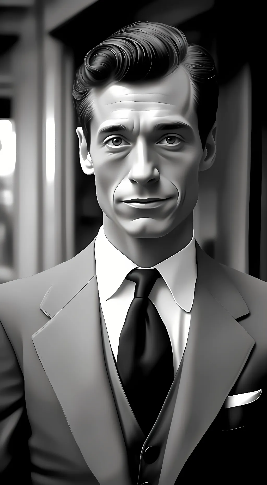 ai character: THE MAN background