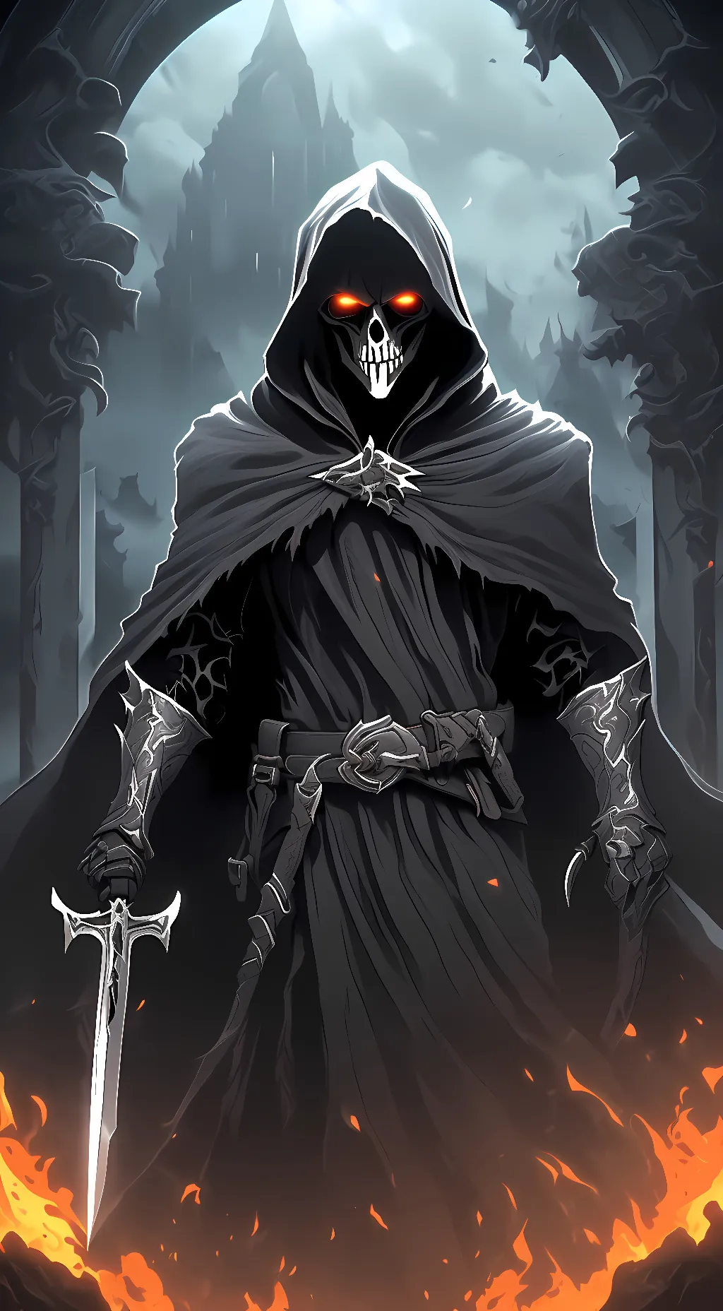 ai character: Grim reaper background