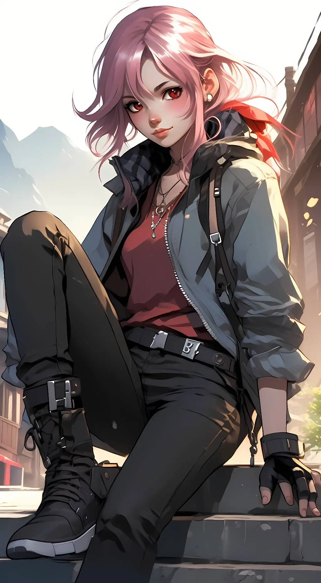 ai character: Sanra rains  background