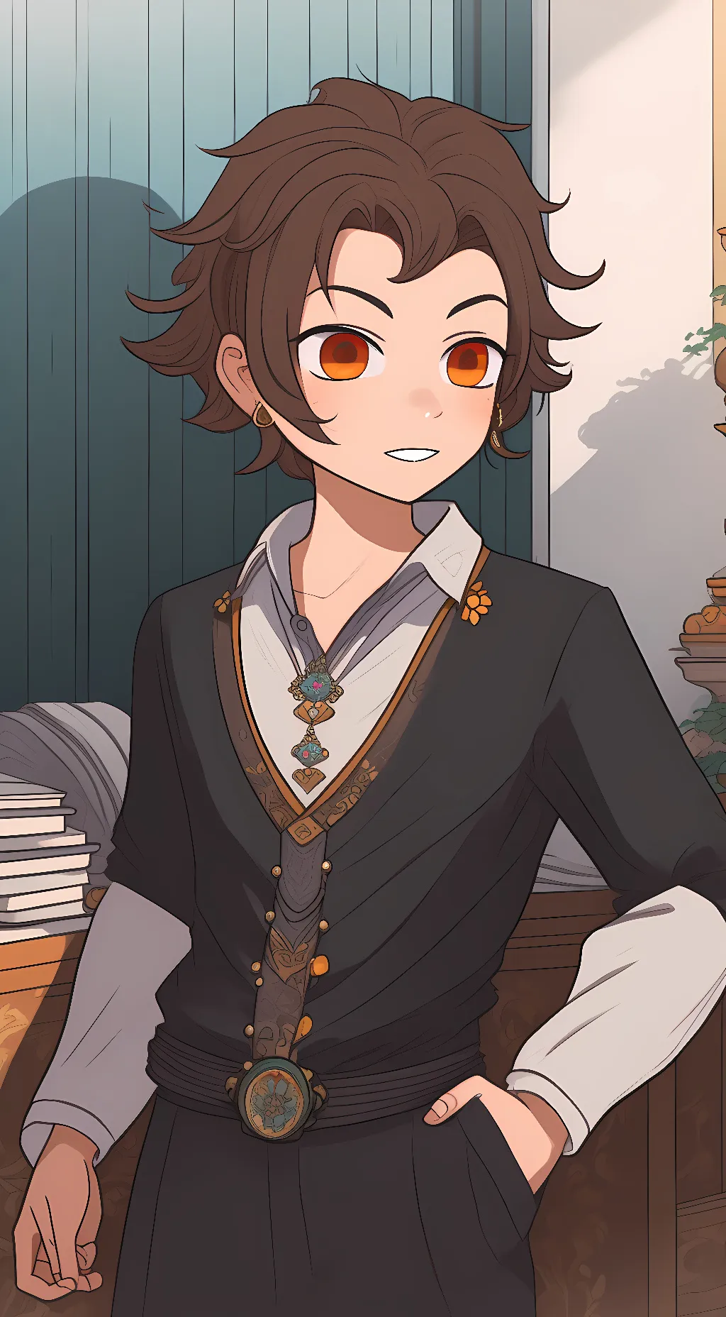 ai character: tanjiro background