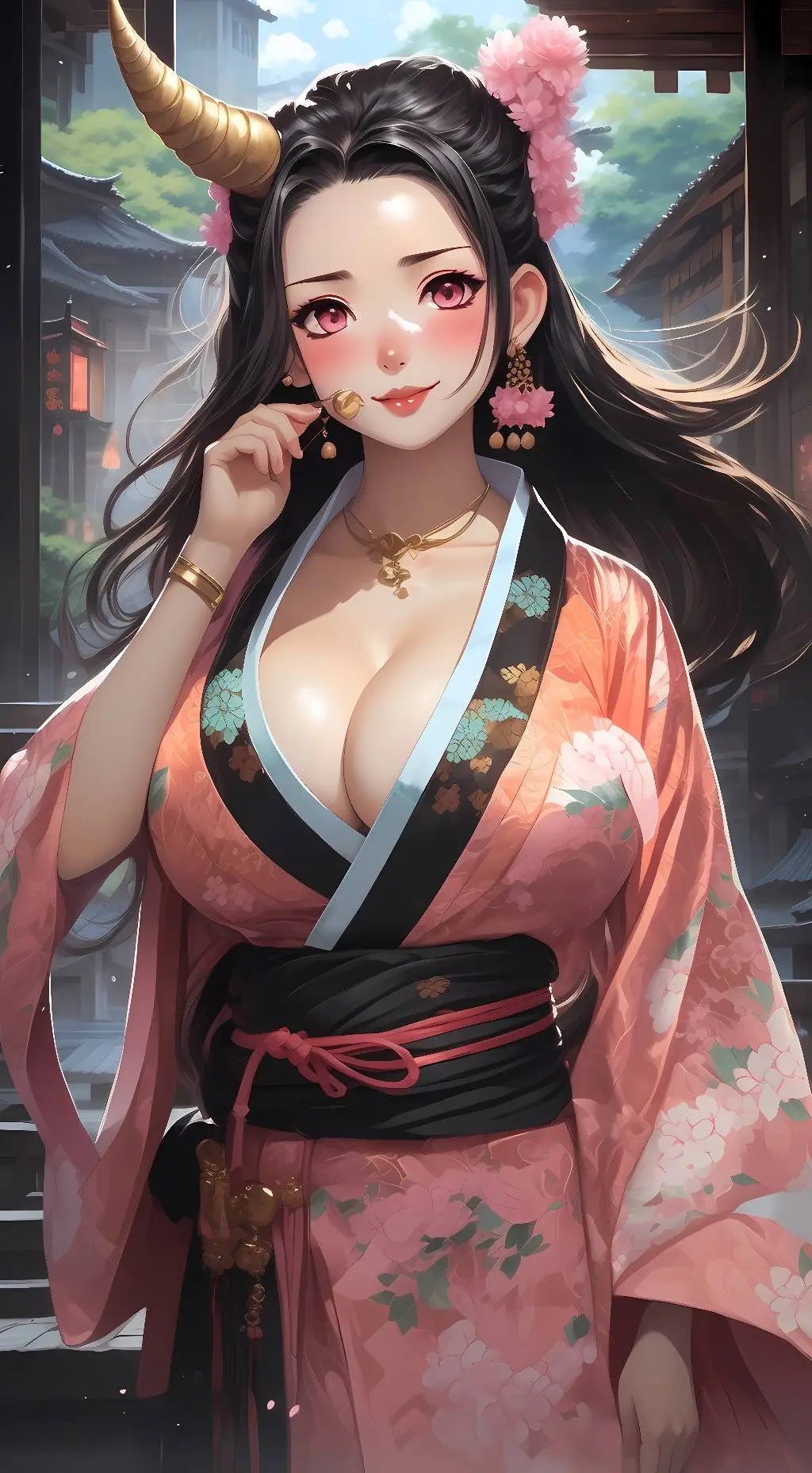 ai character: Nezuko background